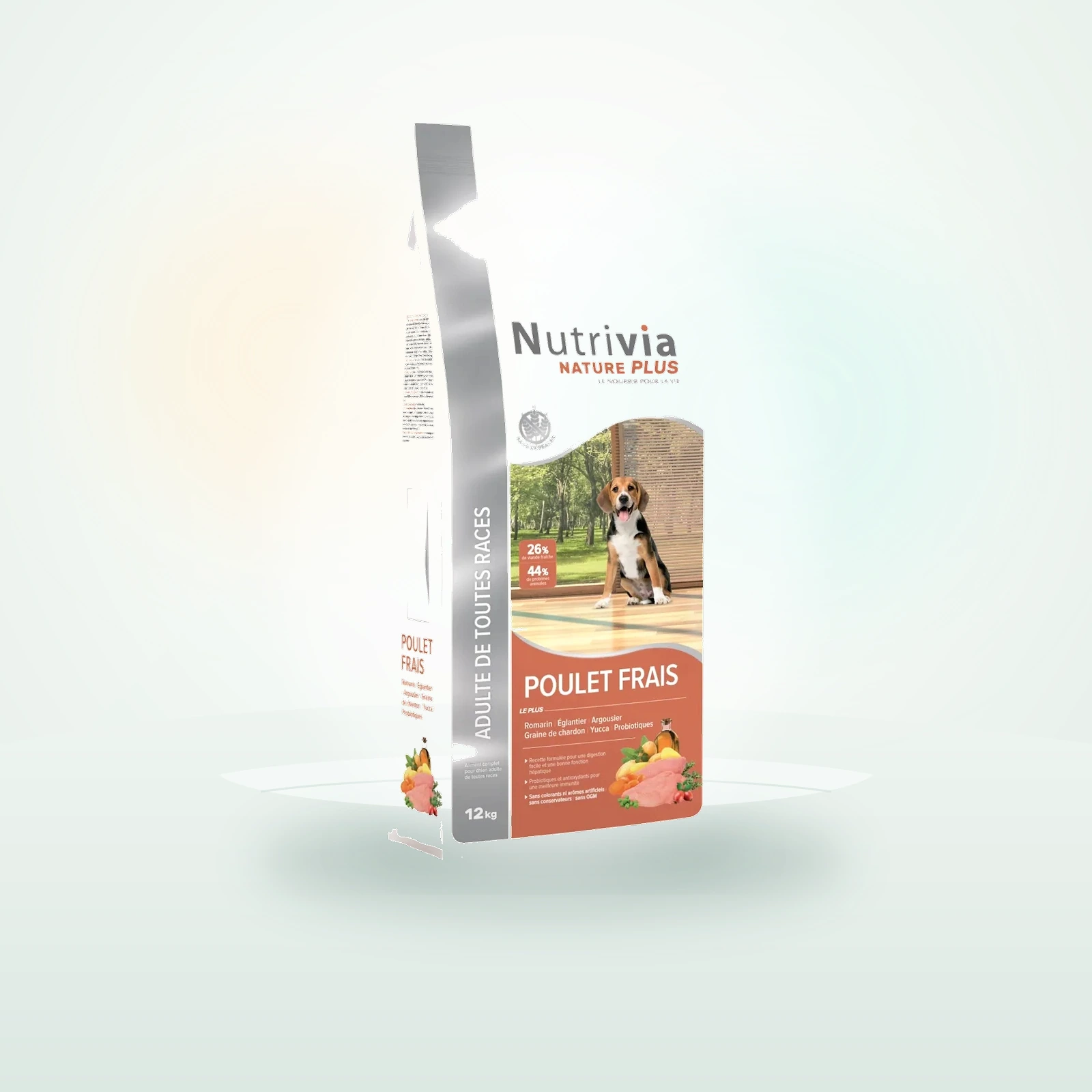 Nutrivia Nature Plus Croquettes Naturelles au Poulet Frais de Toutes Races