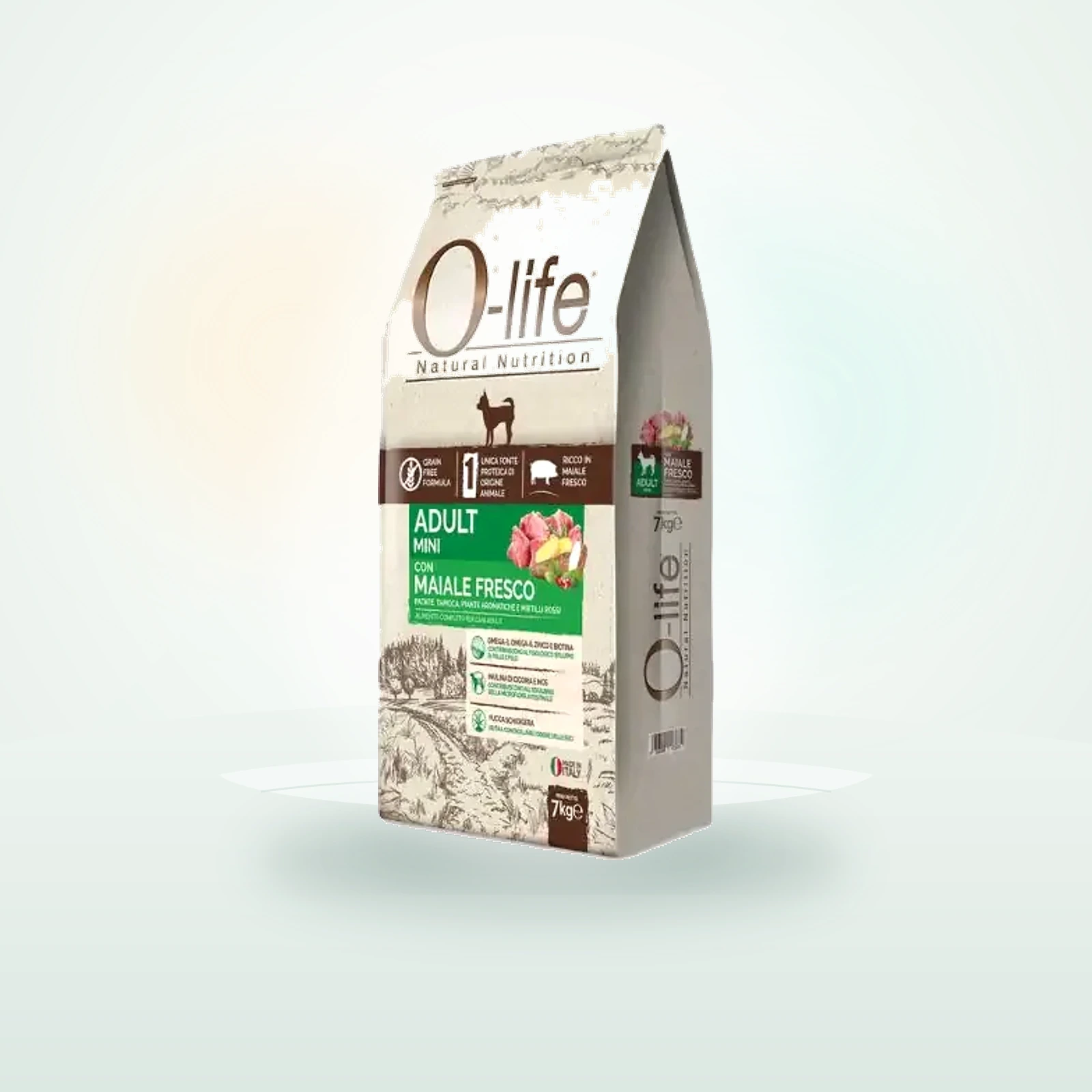 O-Life Dog Grain Free Adult Mini Maiale fresco e Patate