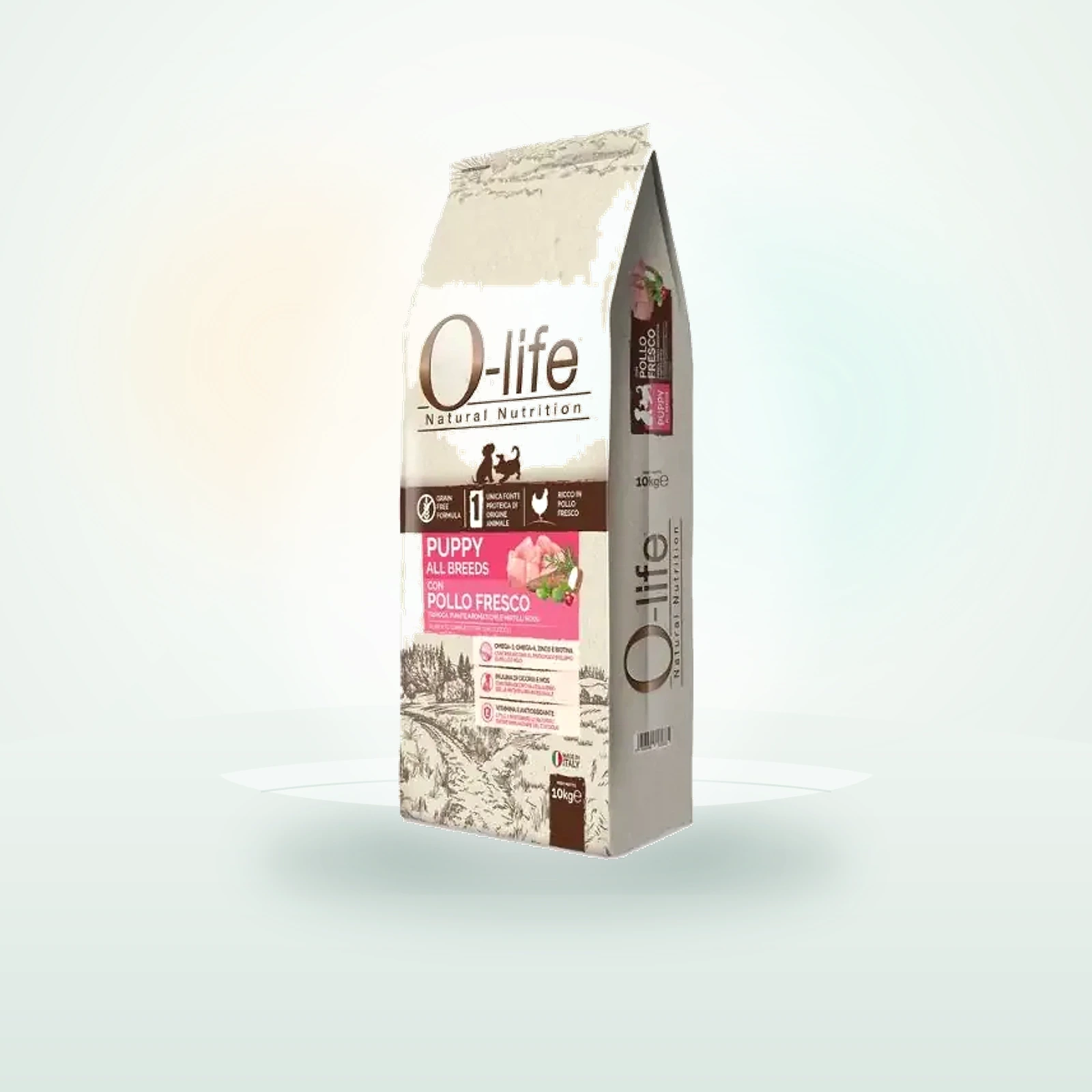 O-Life Dog Grain Free Puppy All Breeds Pollo fresco