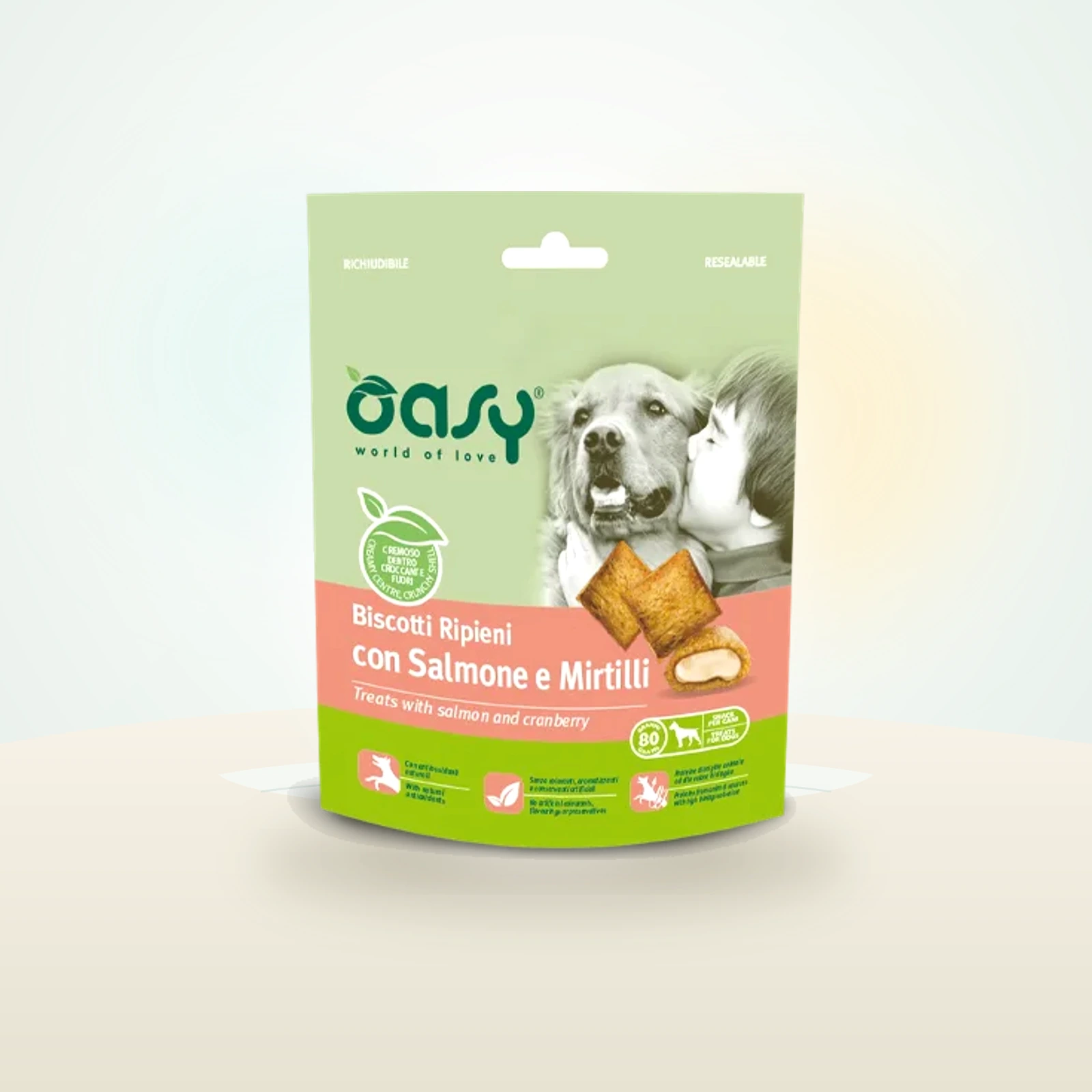 Oasy Biscotti ripieni con Salmone