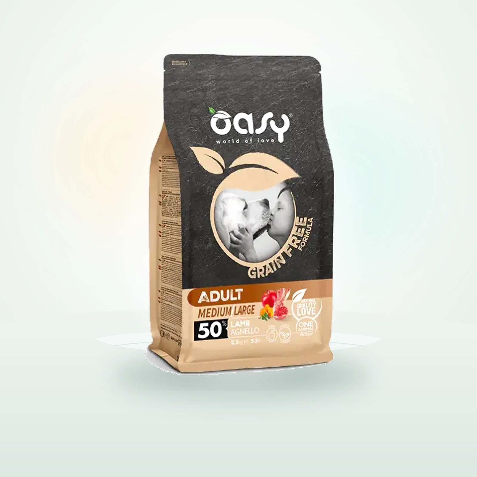 Oasy Grain Free formula Adult Medium/Large Agnello