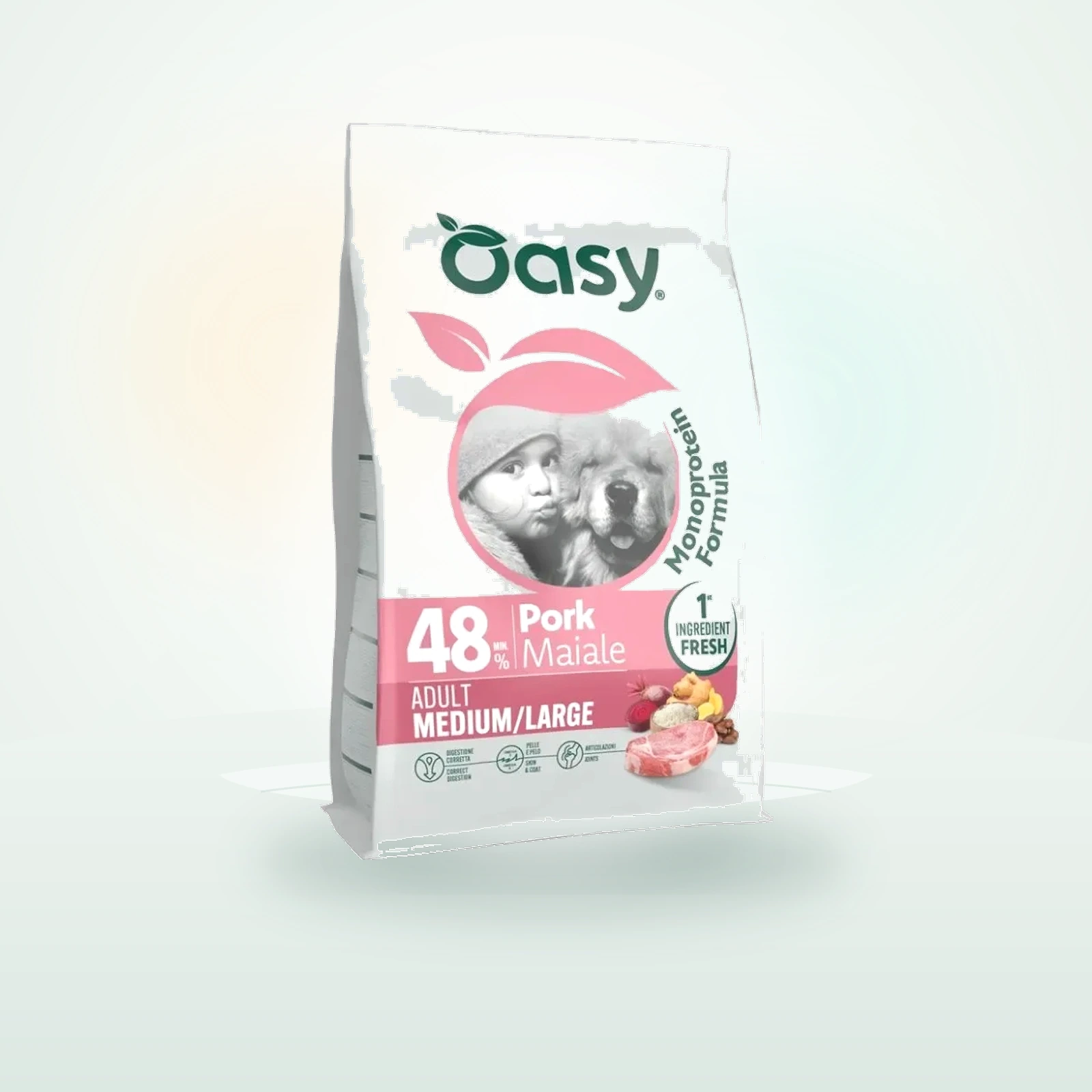 Oasy One Dog Adult Medium Large Maiale