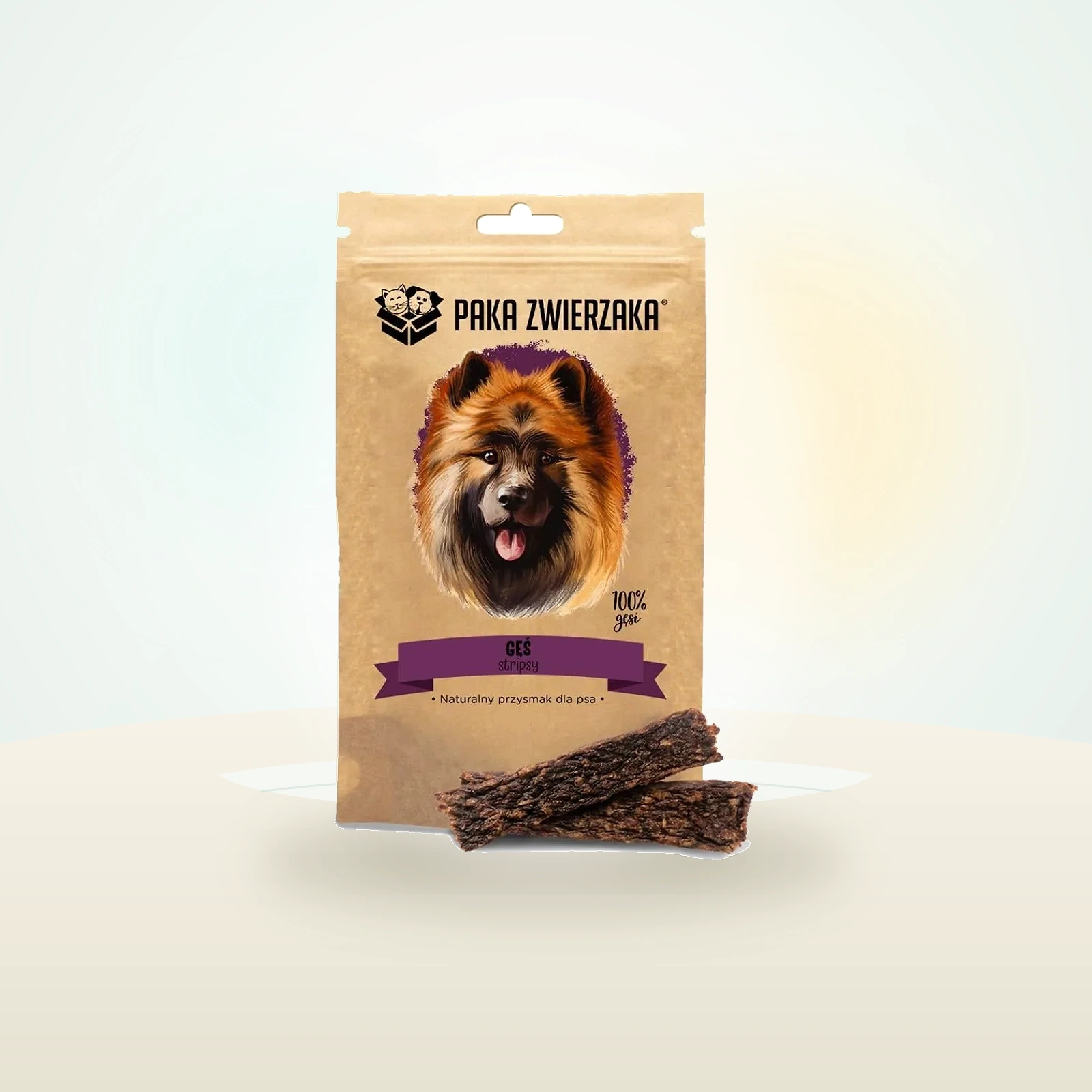 PAKA ZWIERZAKA Stripsy Gęś 100% naturalny przysmak dla psa