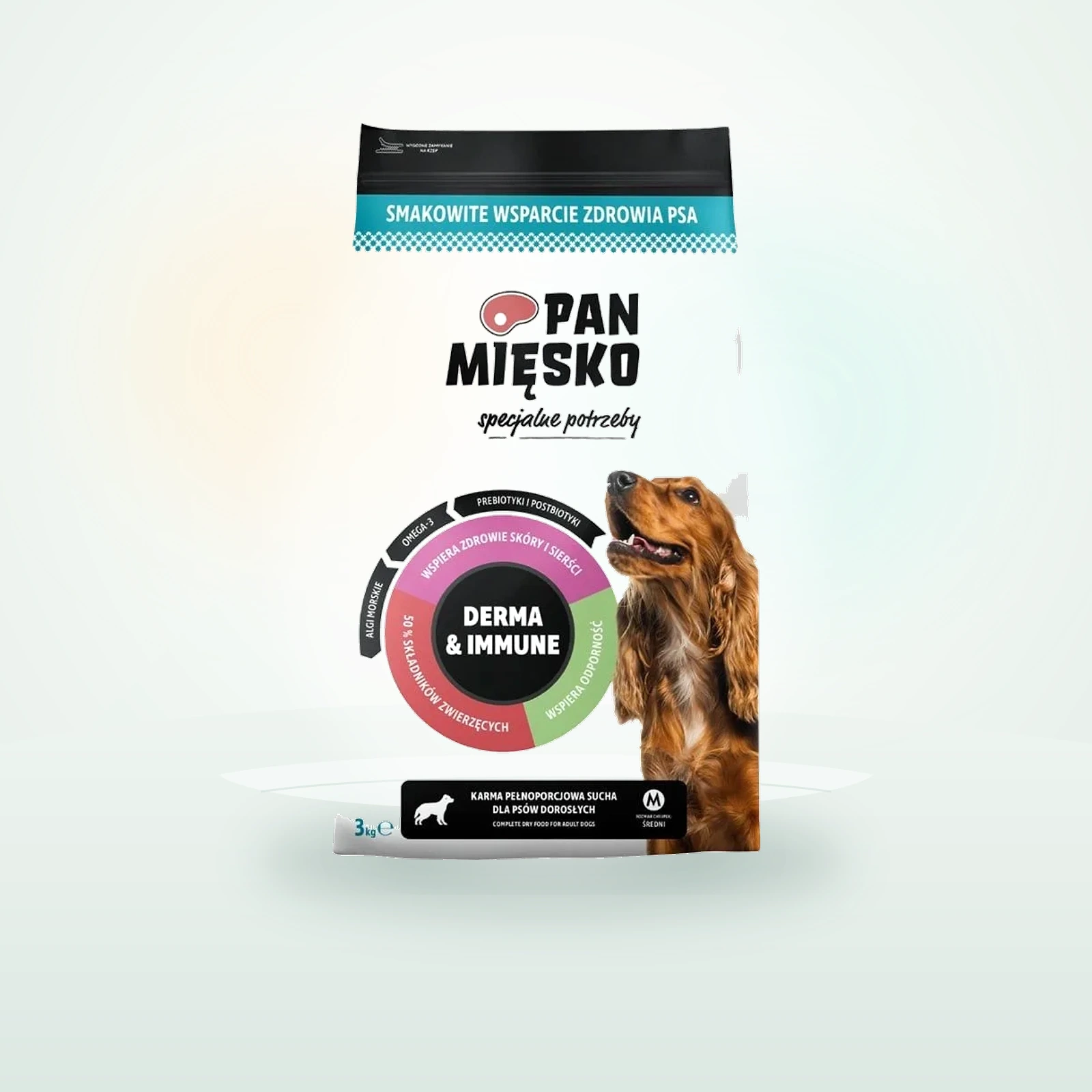 PAN MIĘSKO Specjalne potrzeby Derma and Immune dla psów chrupki M