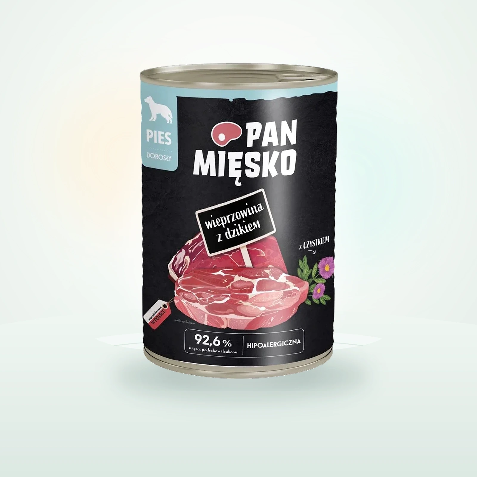 PAN MIĘSKO Wieprzowina z dzikiem mokra karma dla psów