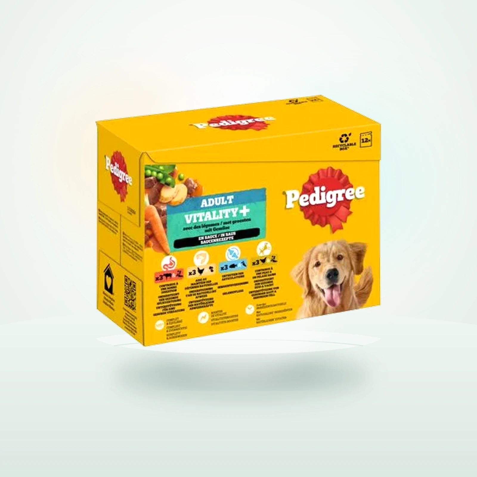 Pedigree Adult Frischebeutel für Hunde Vitality+ in Sauce