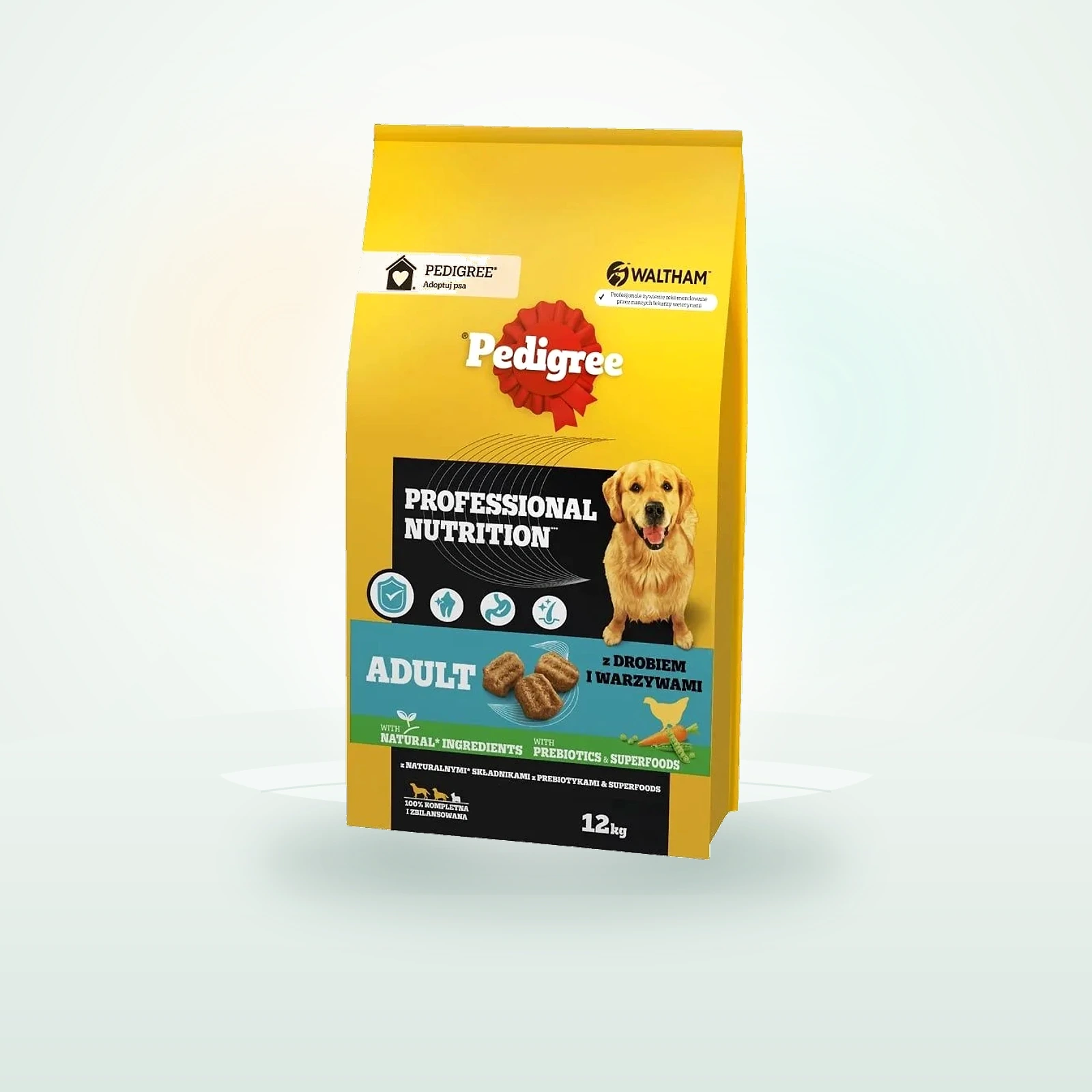 Pedigree Adult Professional Nutrition z drobiem i warzywami dla psów dużych i średnich ras