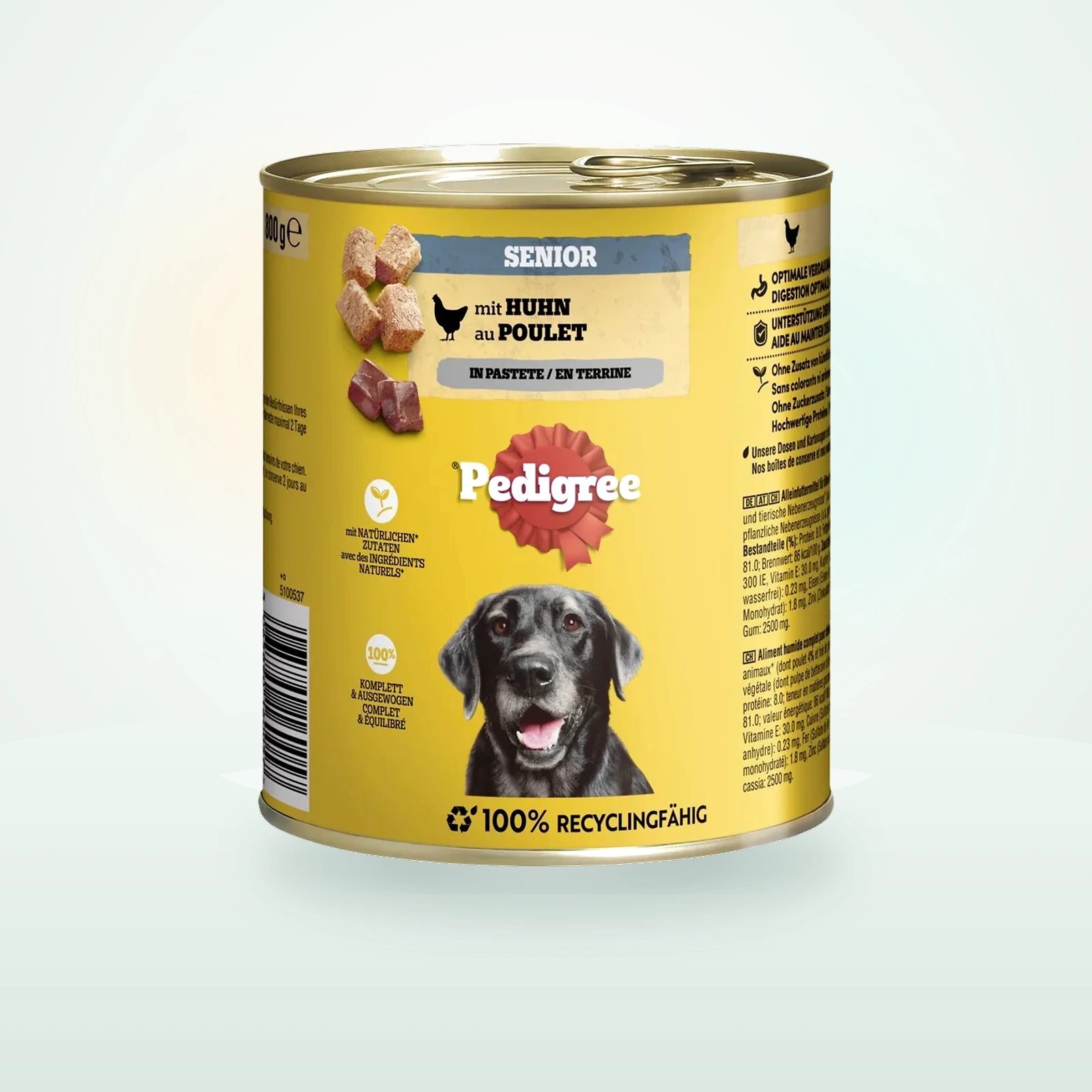 Pedigree Nassfutter Hund Senior, Huhn, in Pastete
