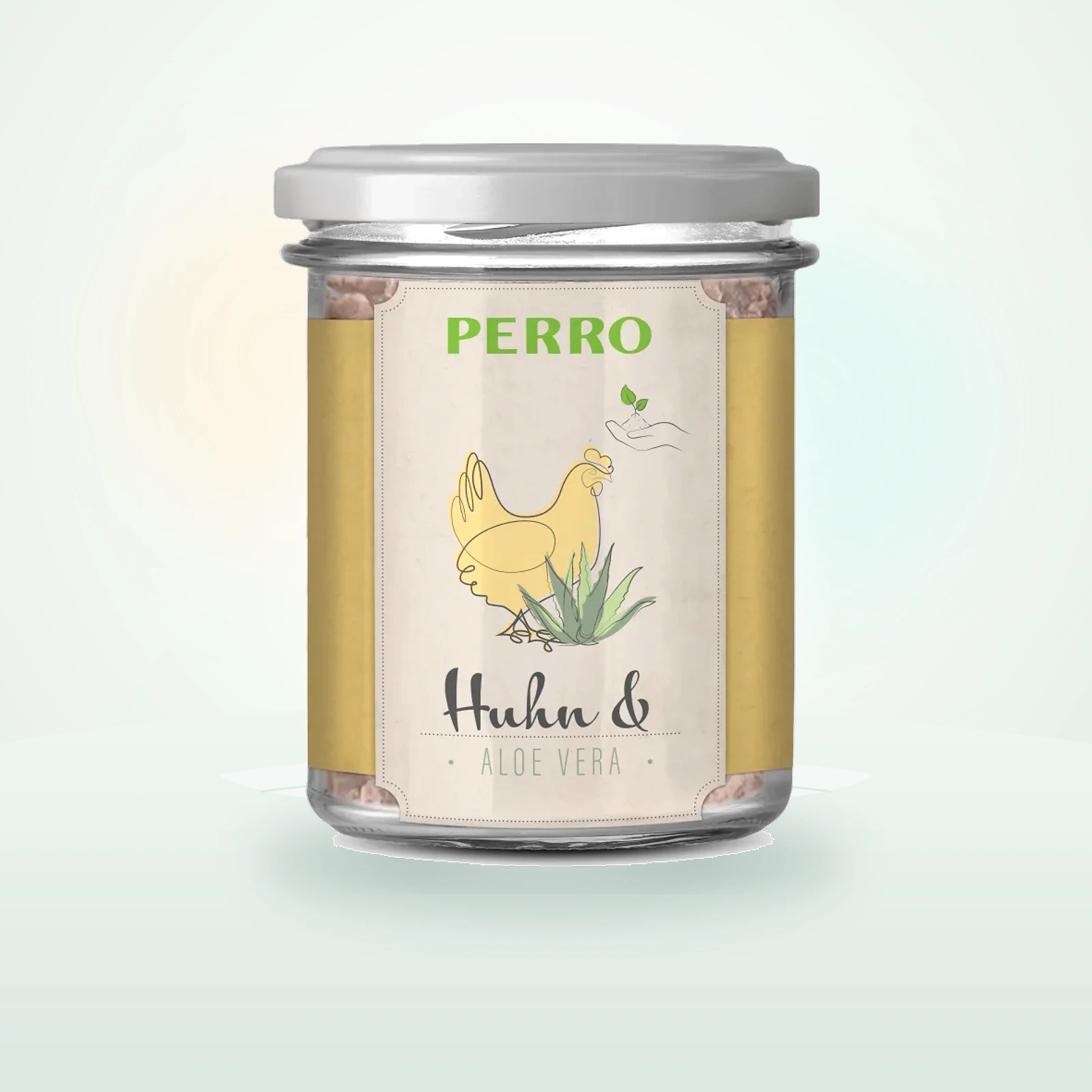 PERRO Geniesser Glas Hund - Huhn & Aloe Vera