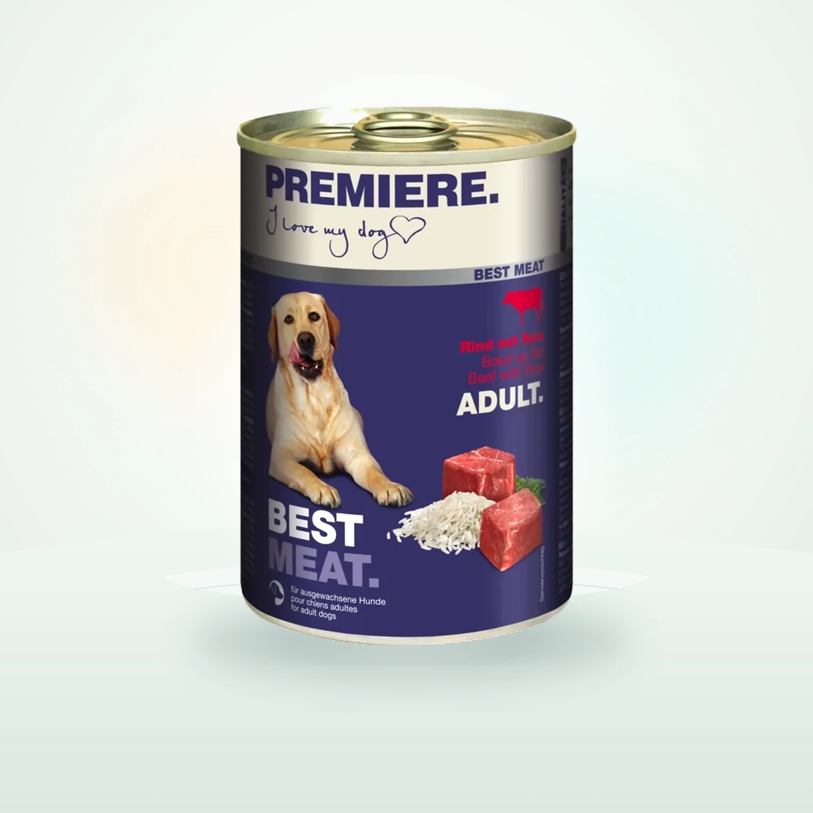 PREMIERE Best Meat nourriture humide pour chien, adulte Bœuf & Riz