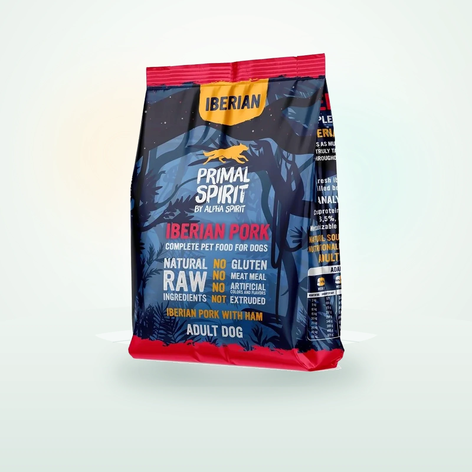 PRIMAL SPIRIT Iberian Adult Pork Ham z wieprzowiną i szynką dla dorosłych psów