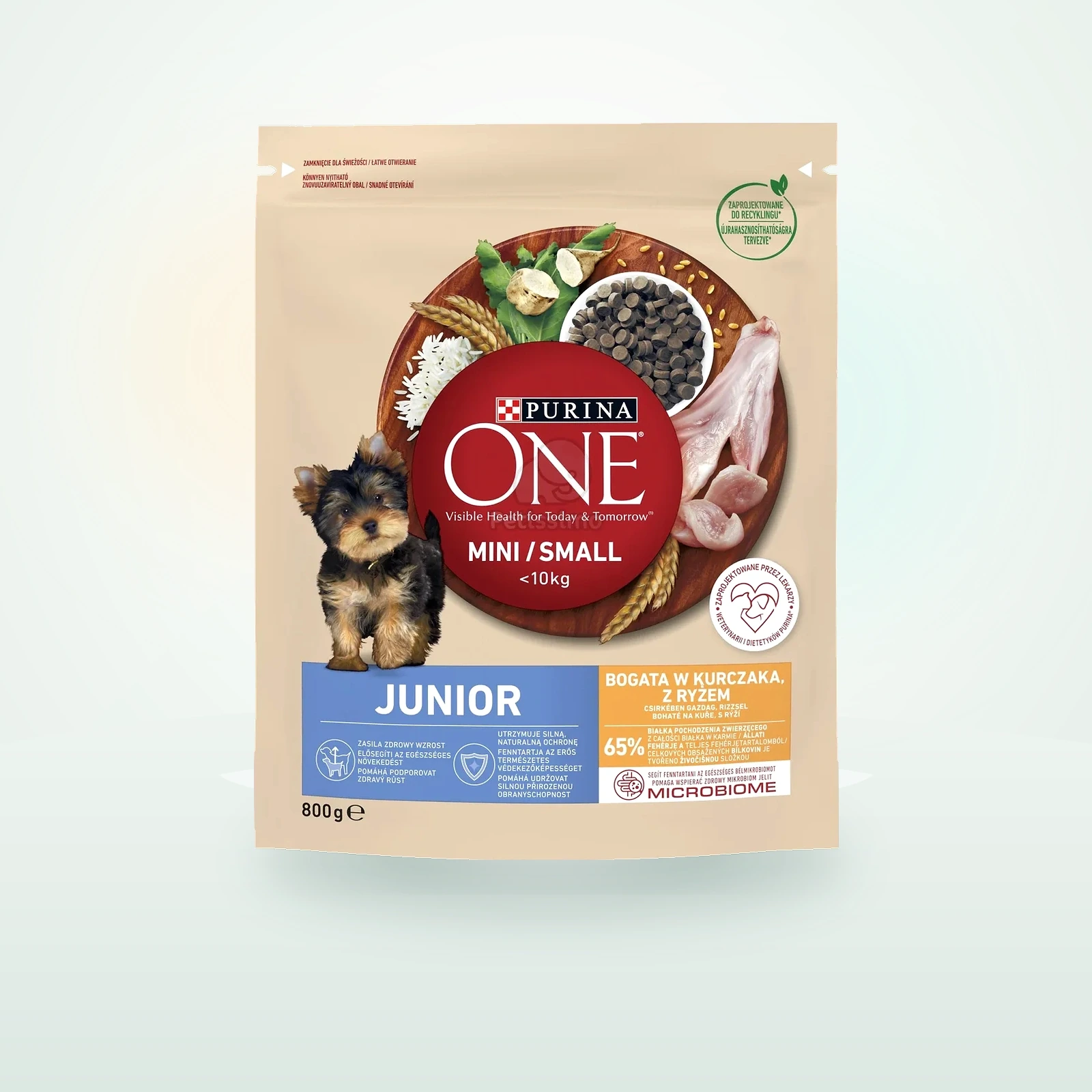 Purina One Junior teljes értékű állateledel kölyökkutyák számára csirkében gazdag, rizzsel