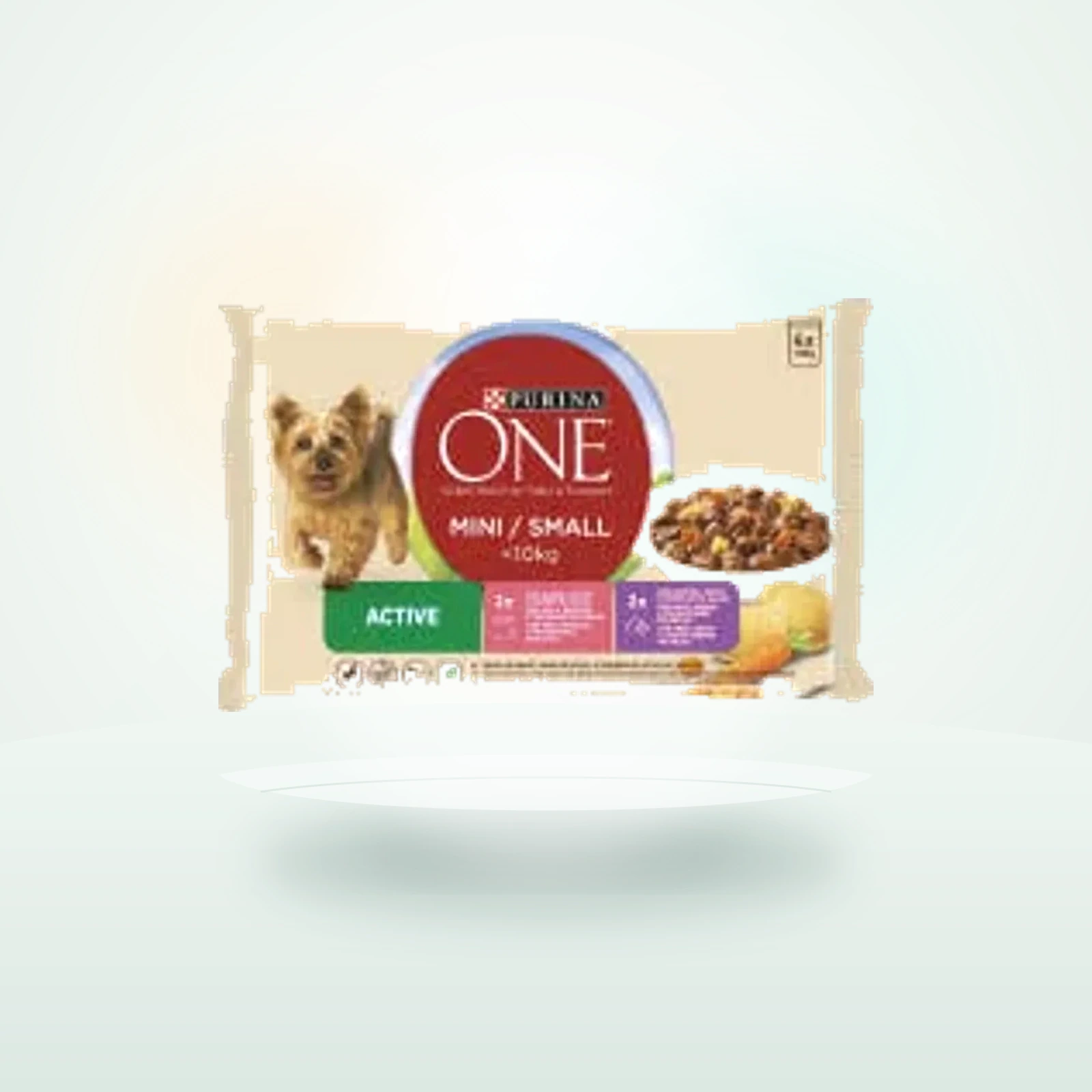 Purina One Mini <10kg Bocconi in Salsa Active con Manzo, Anatra e Verdure