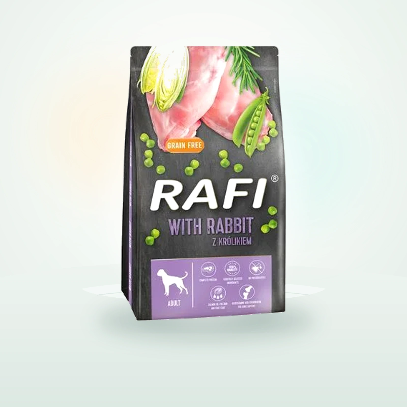 Rafi adulte avec lapin