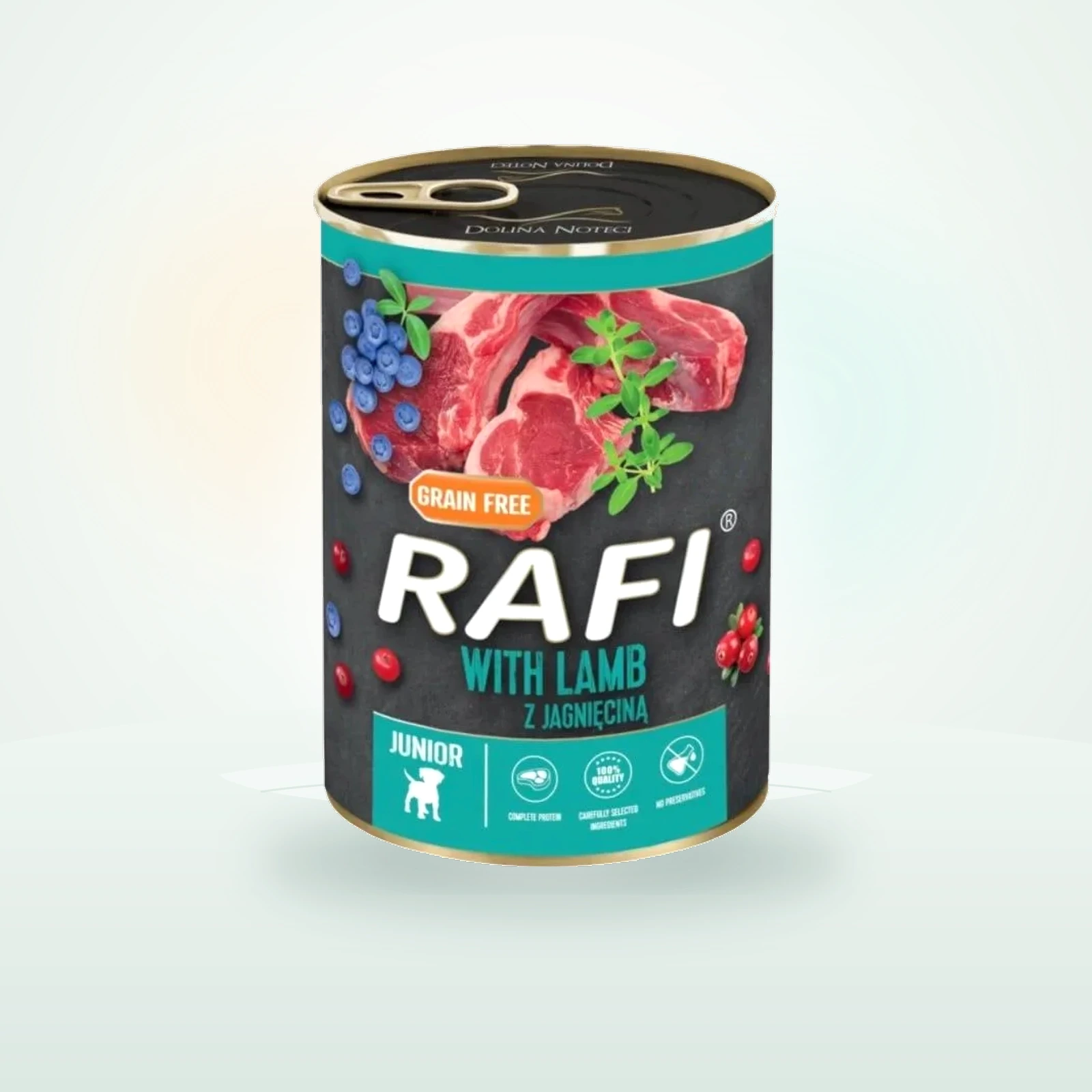 RAFI DOLINA NOTECI Rafi Junior Lamb z jagnięciną mokra karma dla szczeniąt