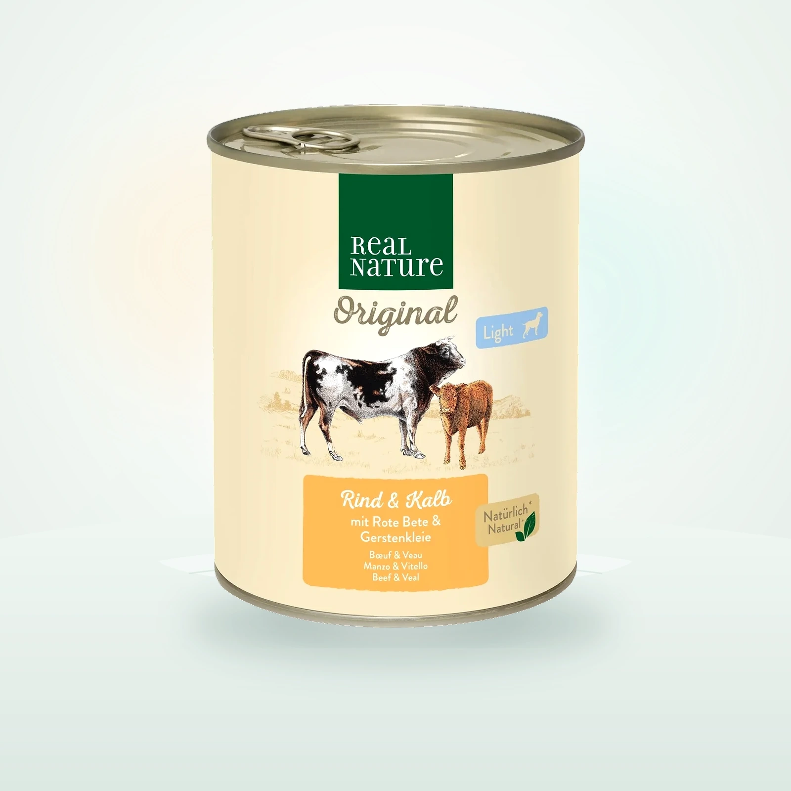 REAL NATURE Light Nassfutter Hund, Adult, Rind und Kalb