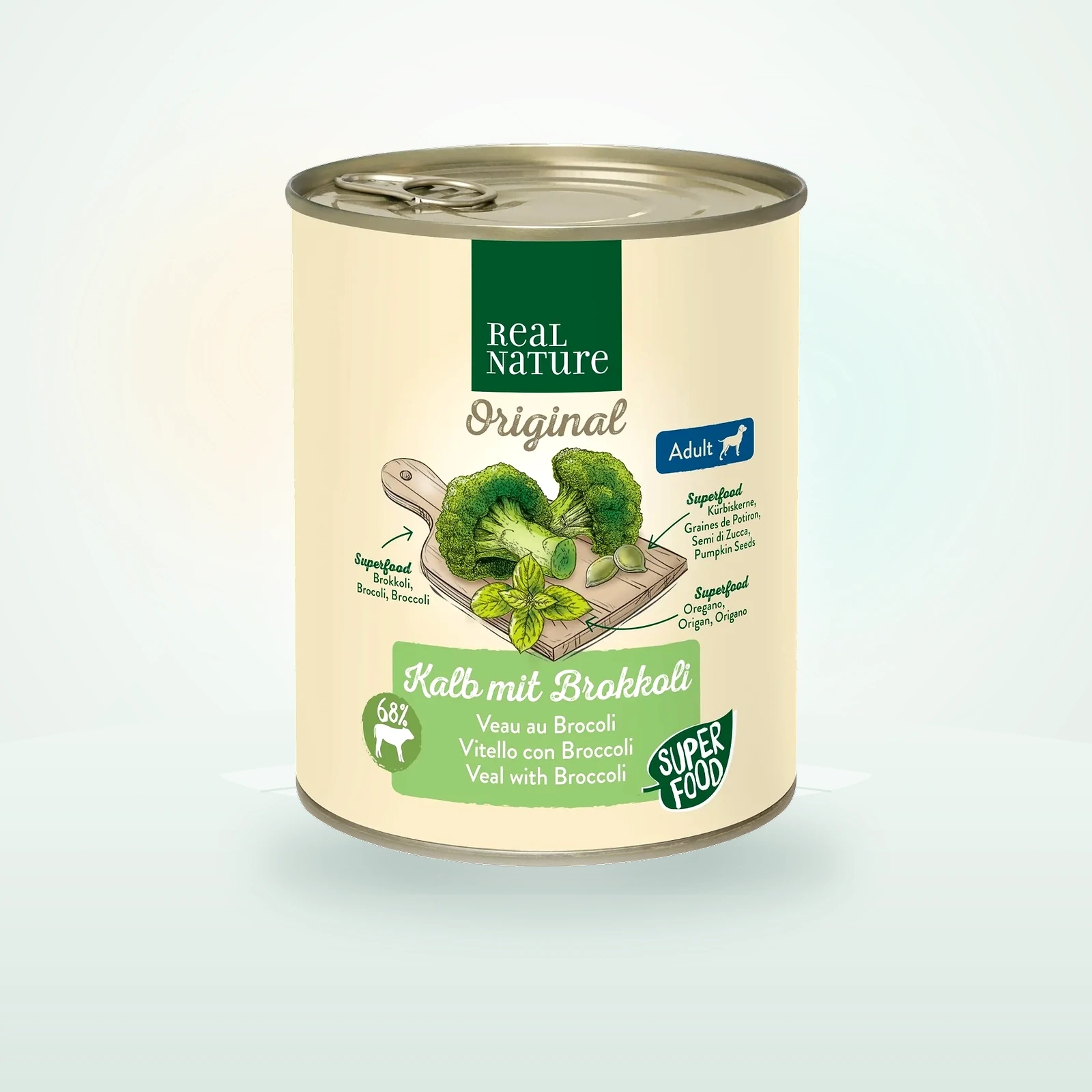 REAL NATURE Original Superfood Adult Kalb mit Brokkoli