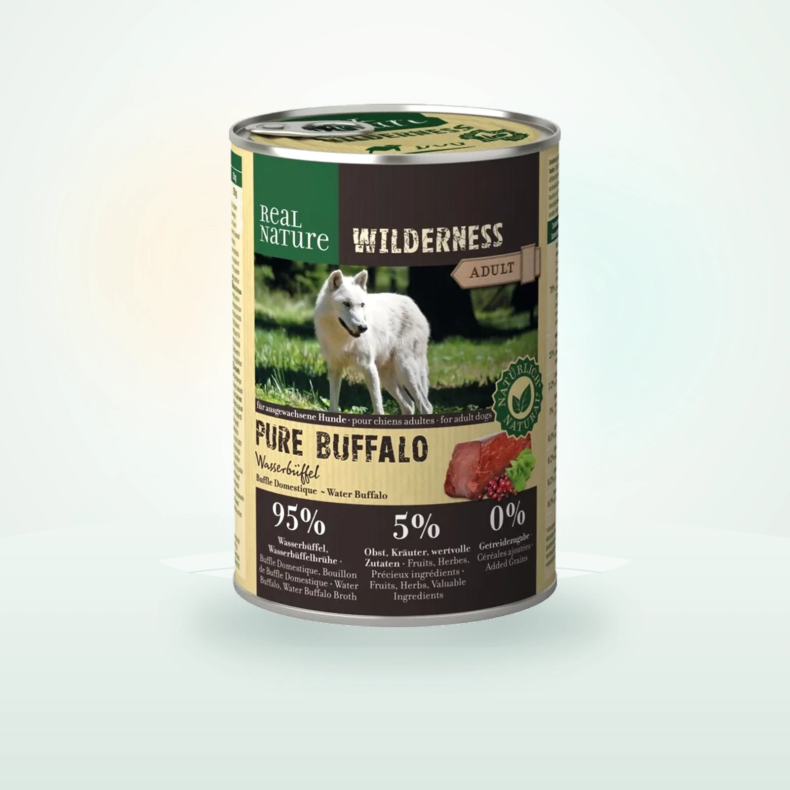 REAL NATURE WILDERNESS Nassfutter Hund, Adult, Pure Buffalo, Wasserbüffel