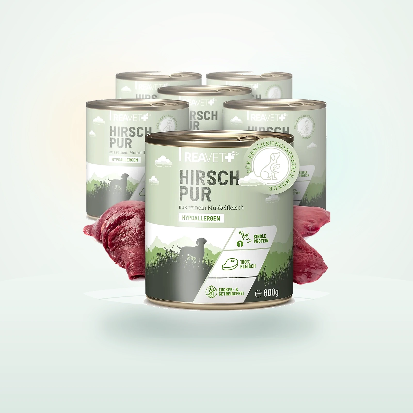 REAVET Hunde Nassfutter - Hirsch PUR