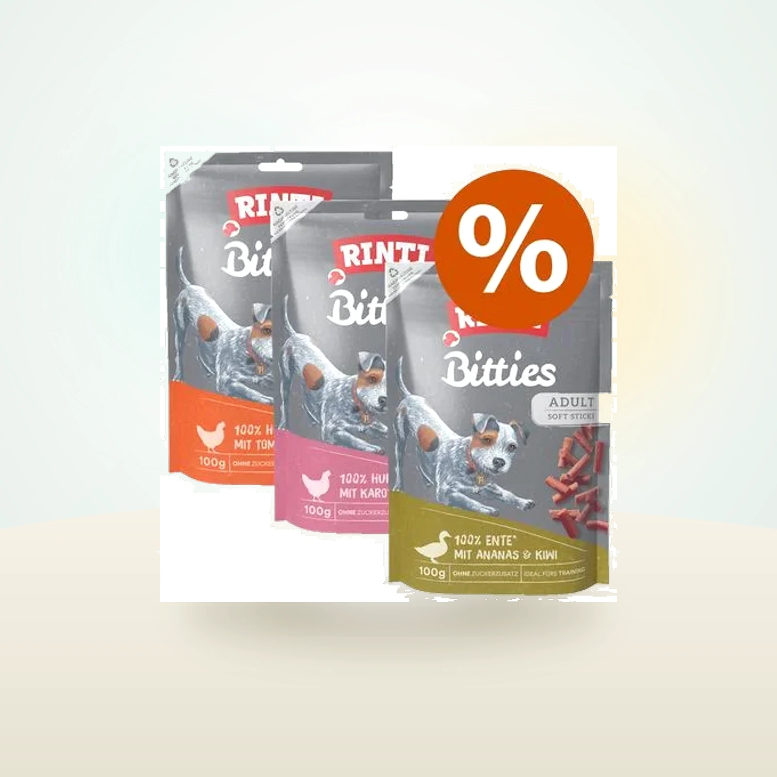 Rinti 3 Sorten RINTI Bitties Adult Soft Sticks im !