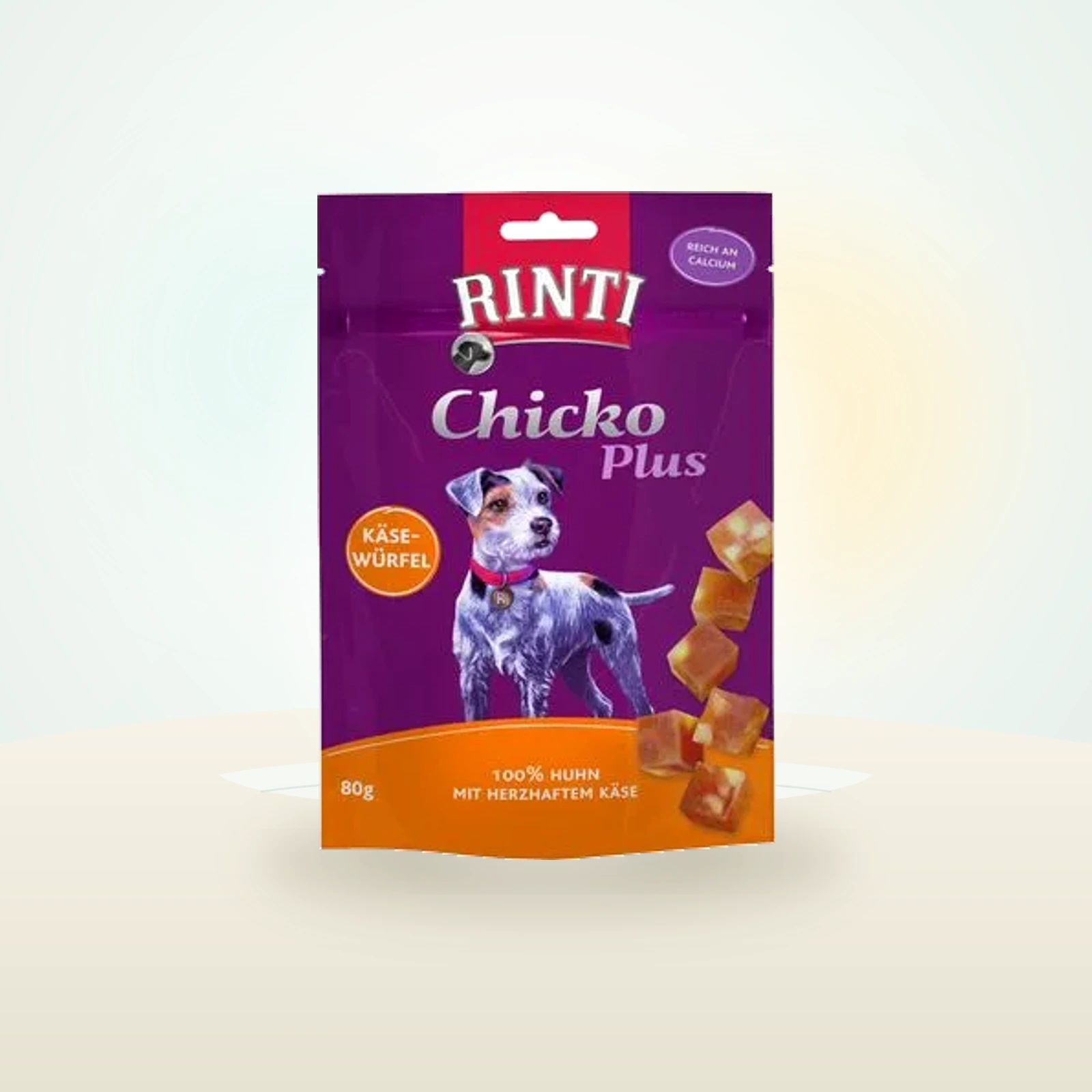 Rinti Chicko Plus Dés de fromage pour chien