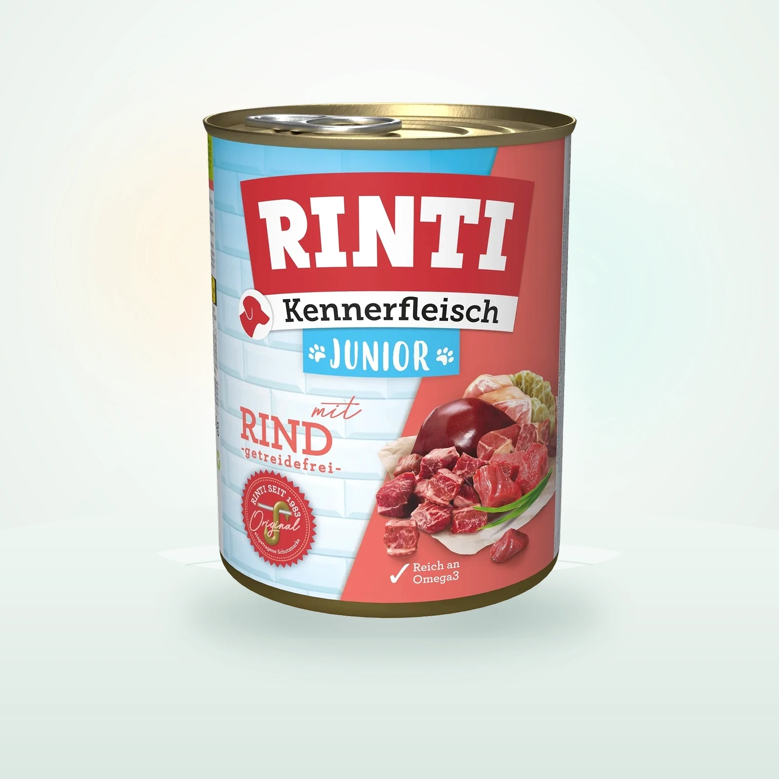 Rinti Kennerfleisch Nassfutter Hund, Junior, Dose Rind