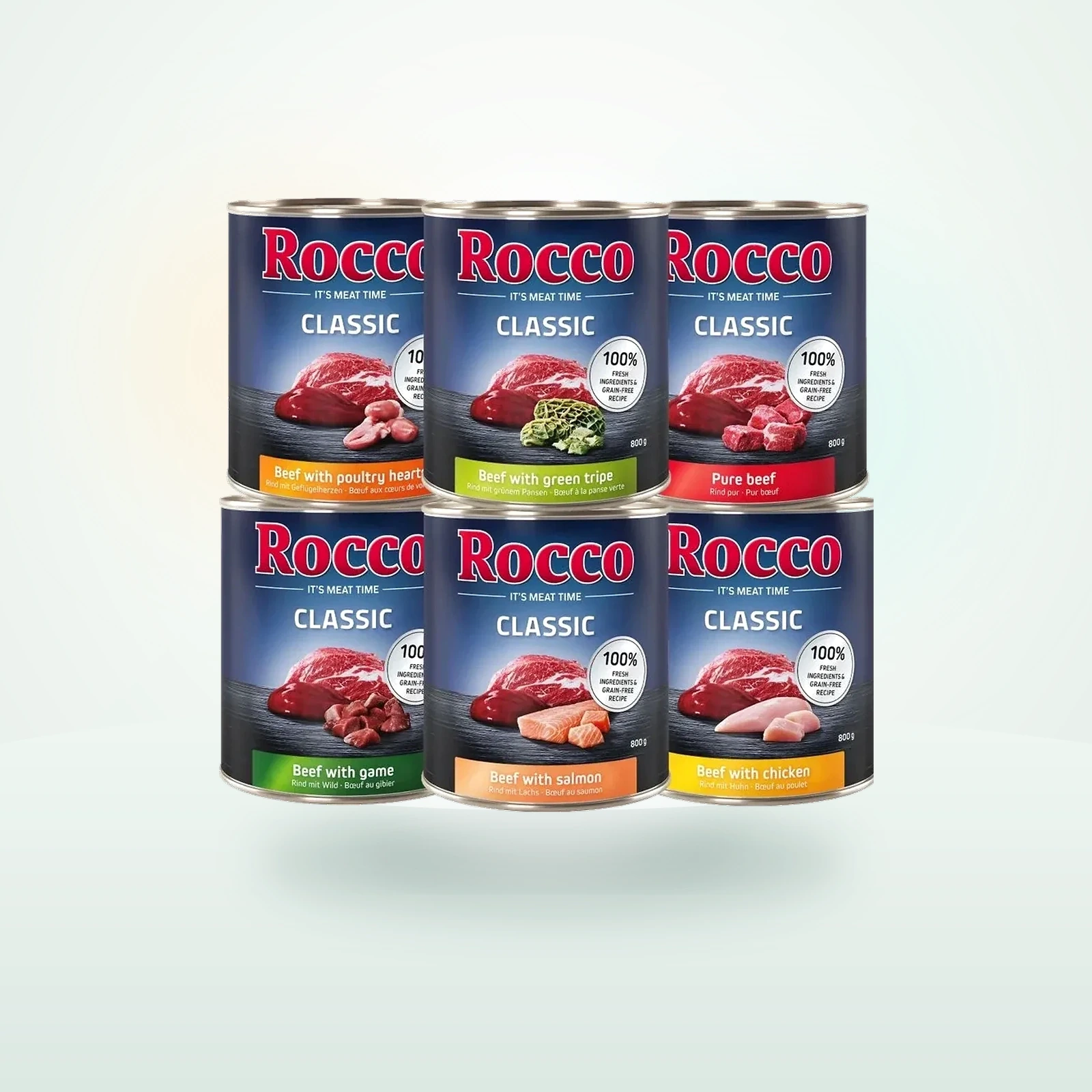 Rocco Classic 6 x 800 g Alimento umido per cani