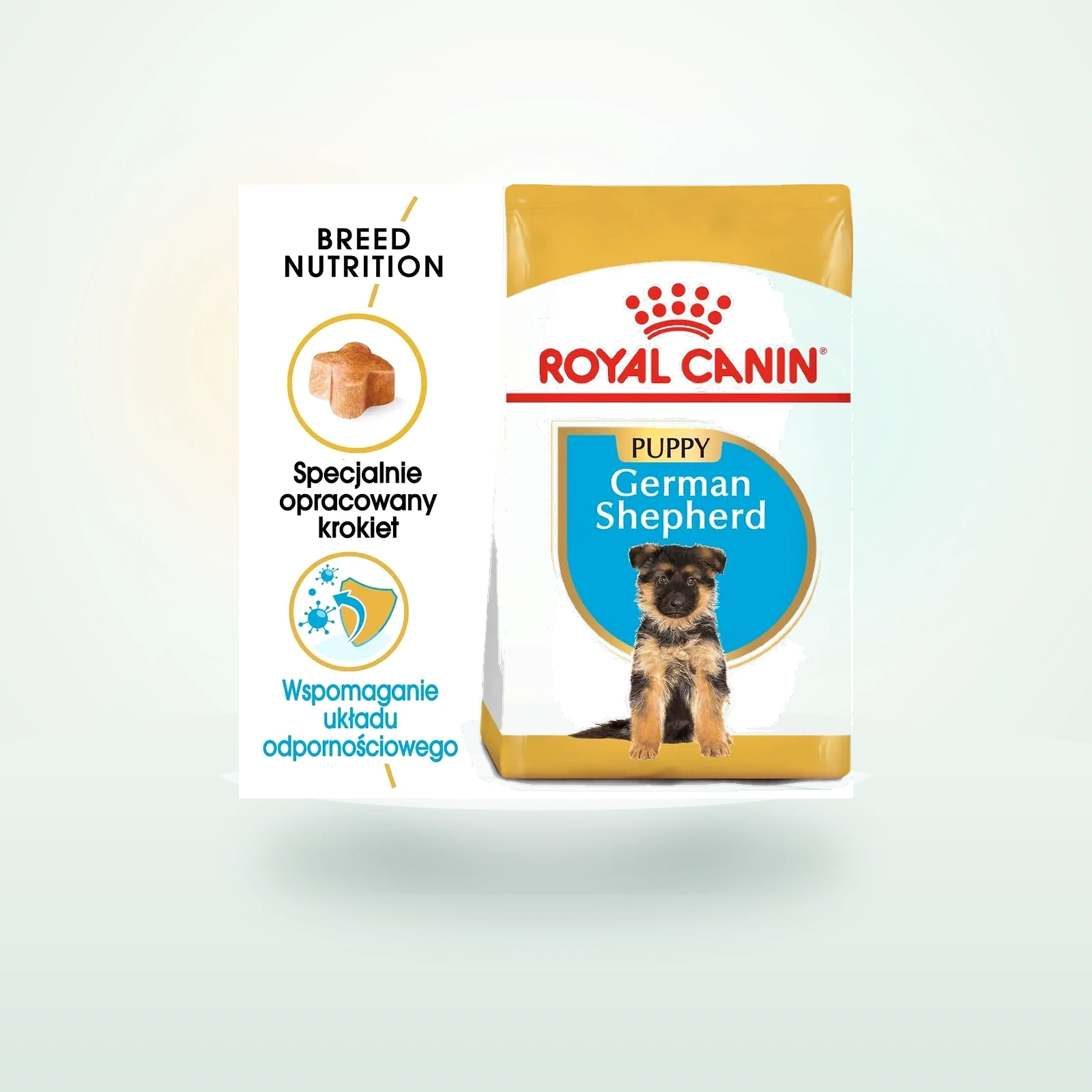 Royal Canin German Shepherd Puppy Junior karma sucha dla szczeniąt do 15 miesiąca, rasy owczarek niemiecki