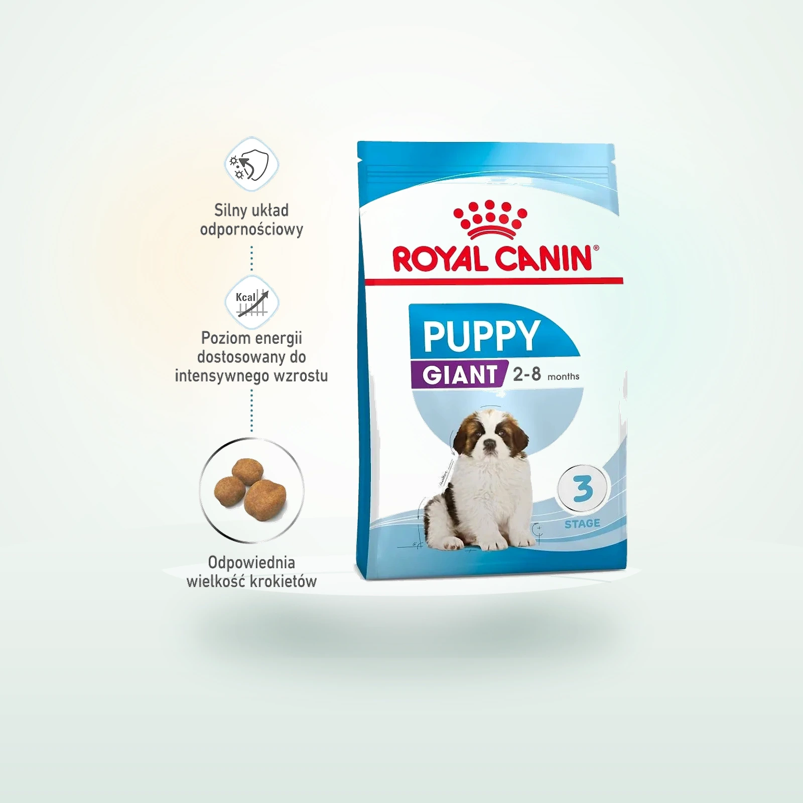 Royal Canin Giant Puppy karma sucha dla szczeniąt, od 2 do 8 miesiąca życia, ras olbrzymich
