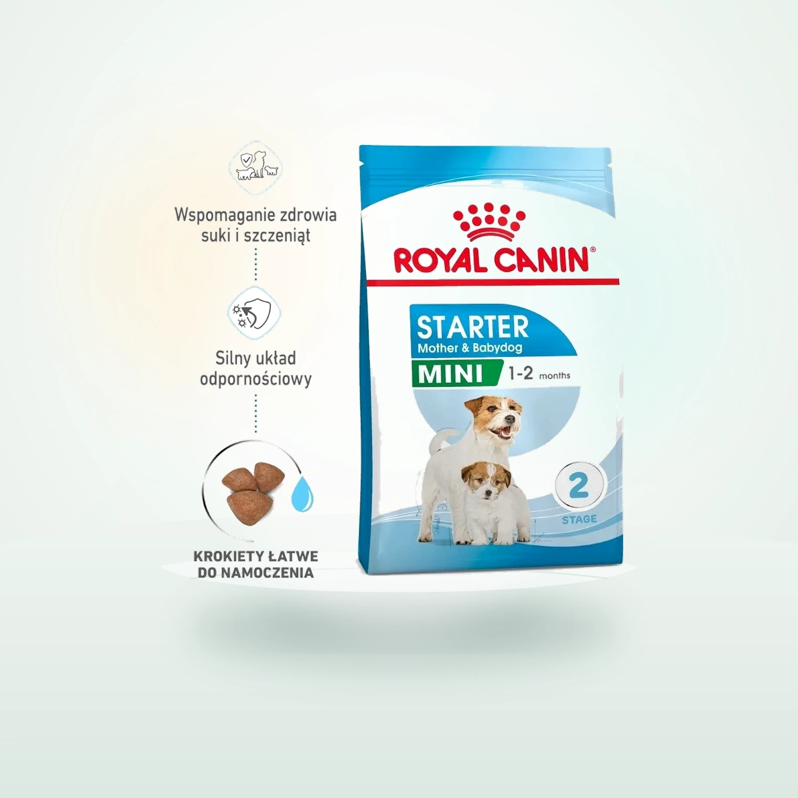 Royal Canin Mini Starter Mother& Babydog karma sucha dla suk w ciąży i okresie laktacji oraz szczeniąt, od 4 do 8 tygodnia, ras małych
