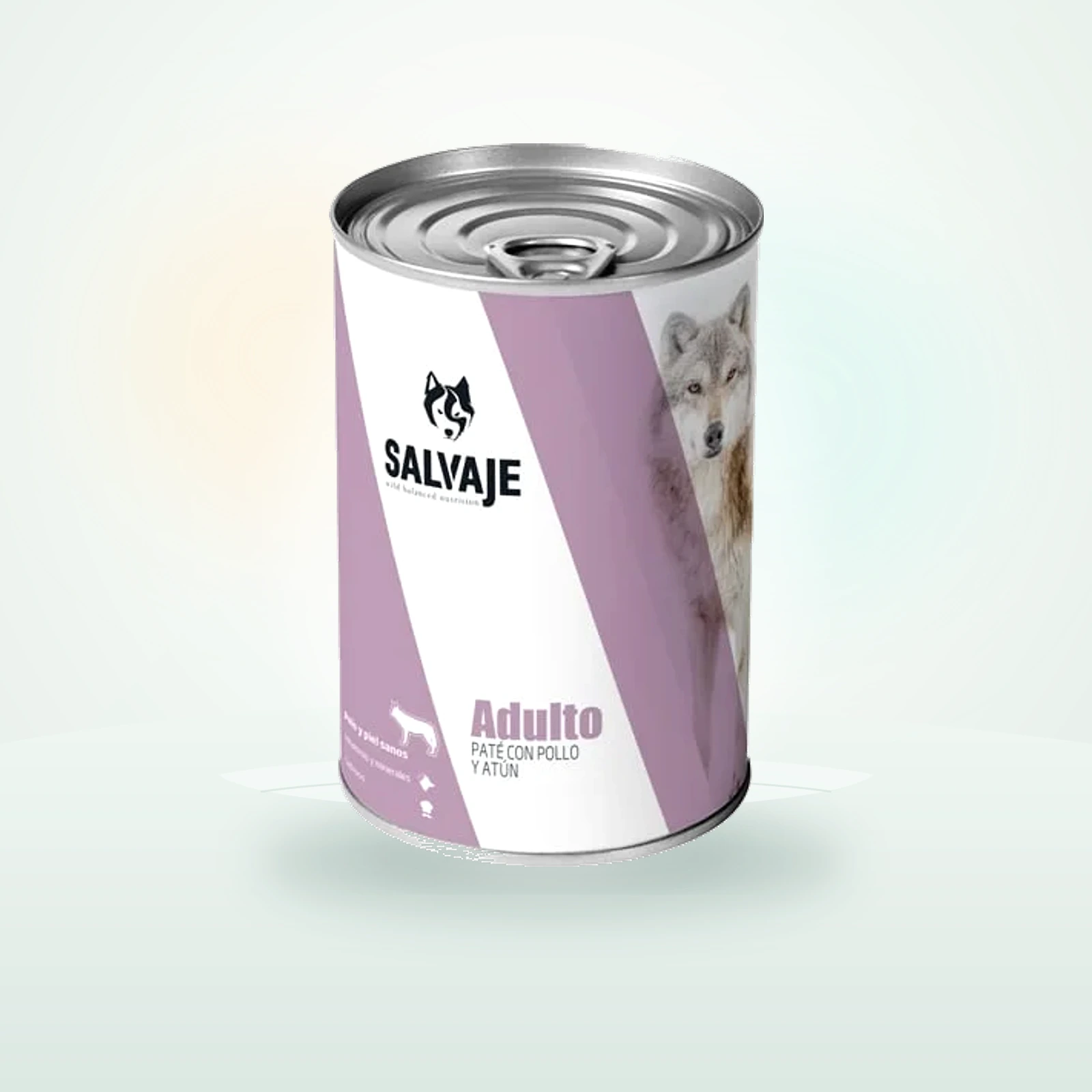 Salvaje Adulto Pollo y Atún en paté lata