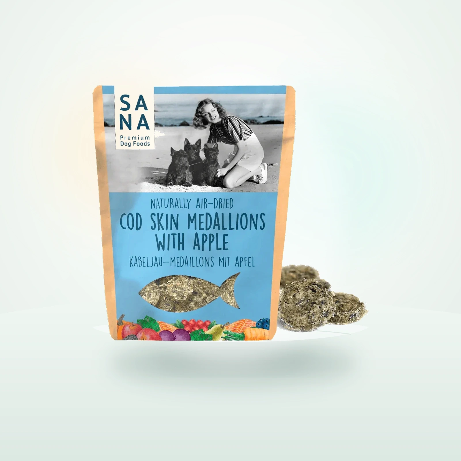 Sana Air Dried Cod Skins Medallions with Apple
