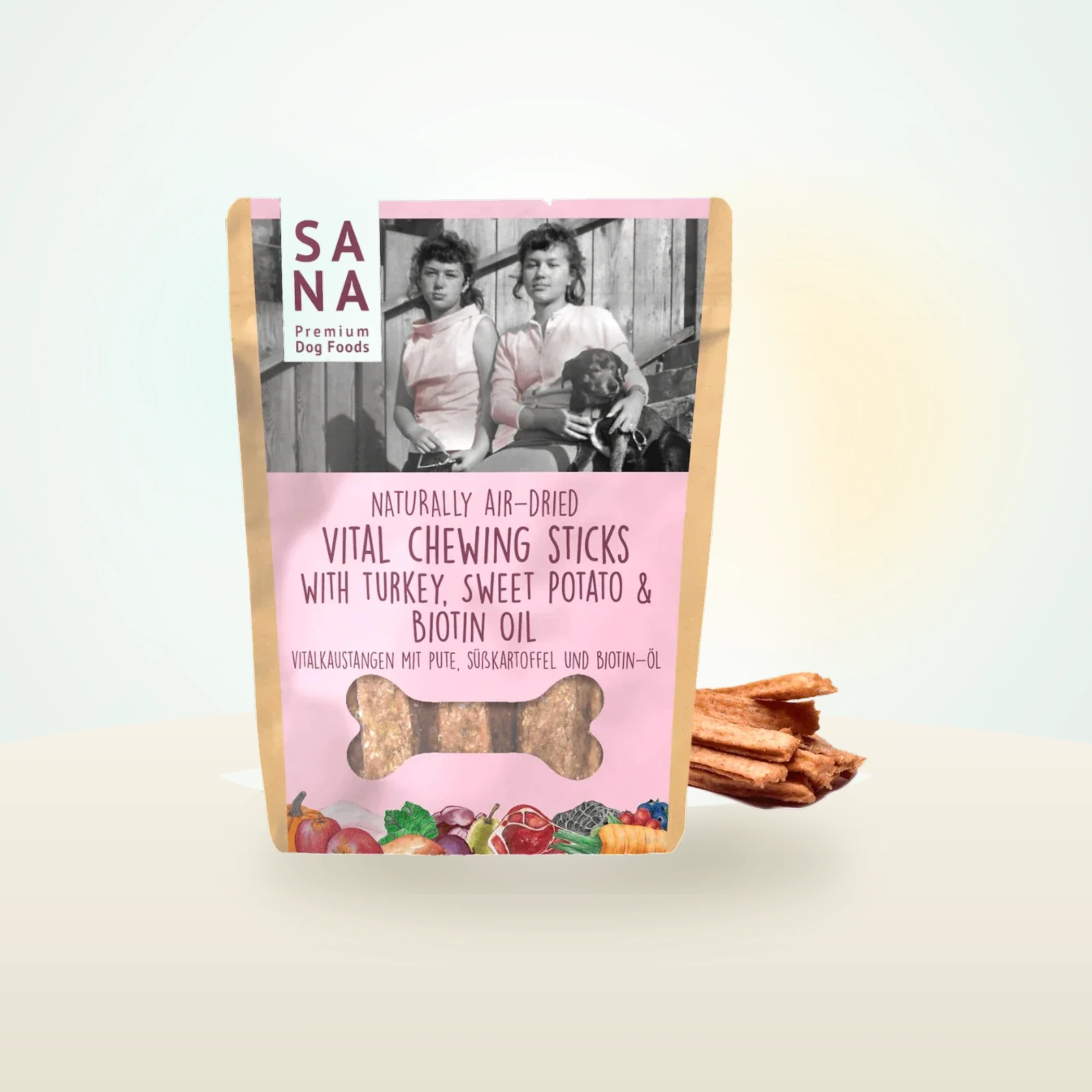 Sana Vital Chewing Sticks with Turkey, Biotin & Linseed Oil