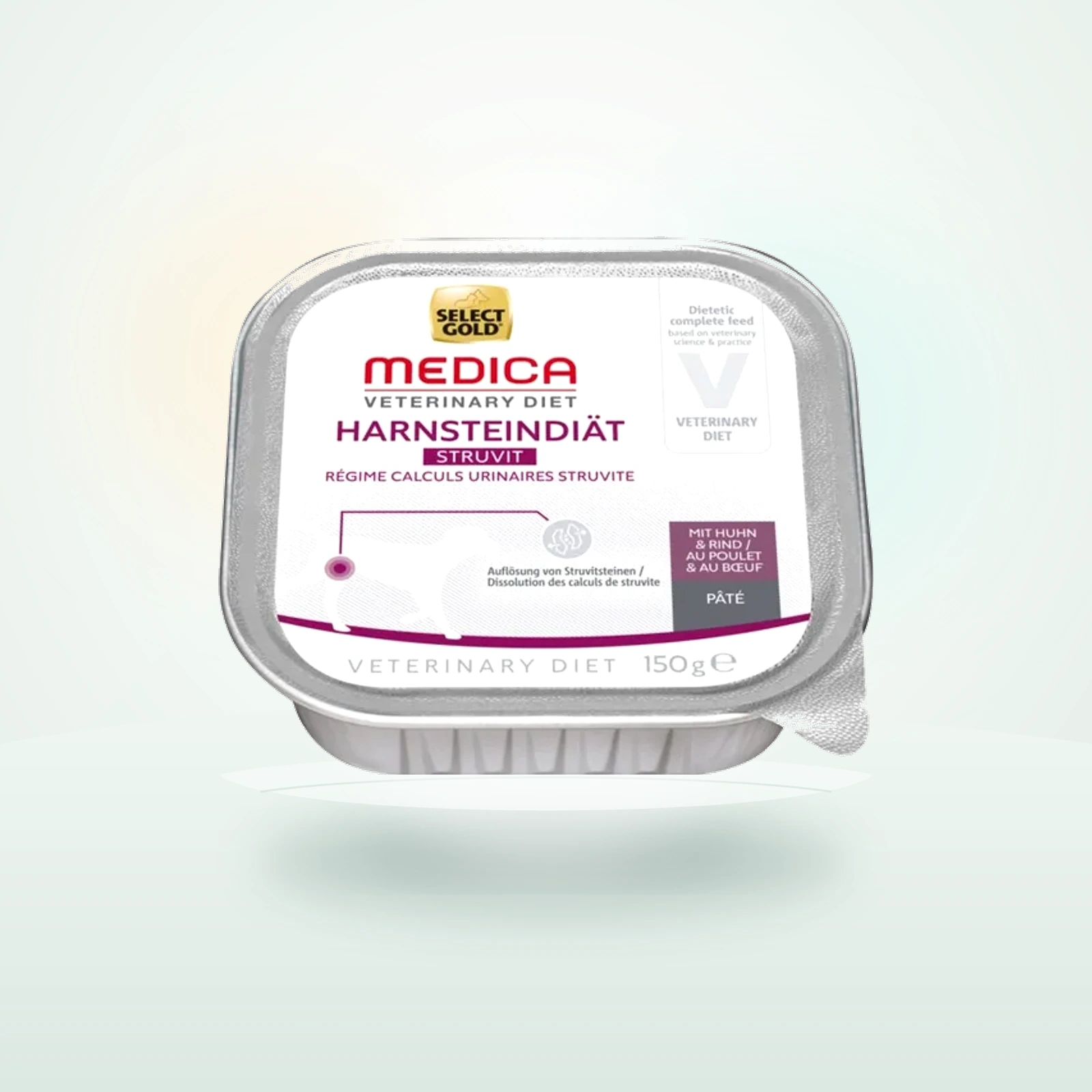 SELECT GOLD Medica Nassfutter Hund Adult Harnsteindiät, mit Huhn & Rind