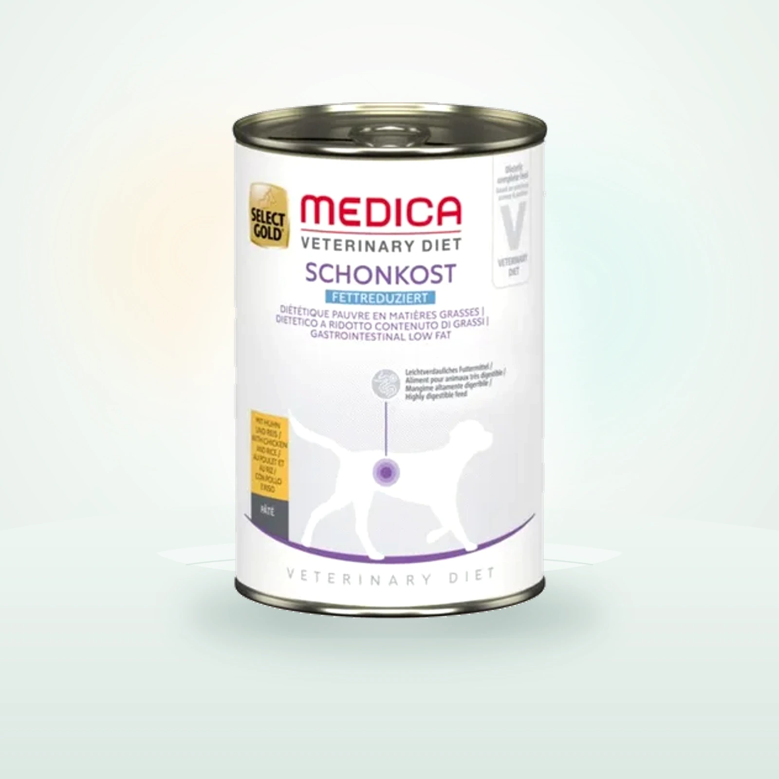 SELECT GOLD Medica Nassfutter Hund Adult Schonkost fettreduziert, mit Huhn
