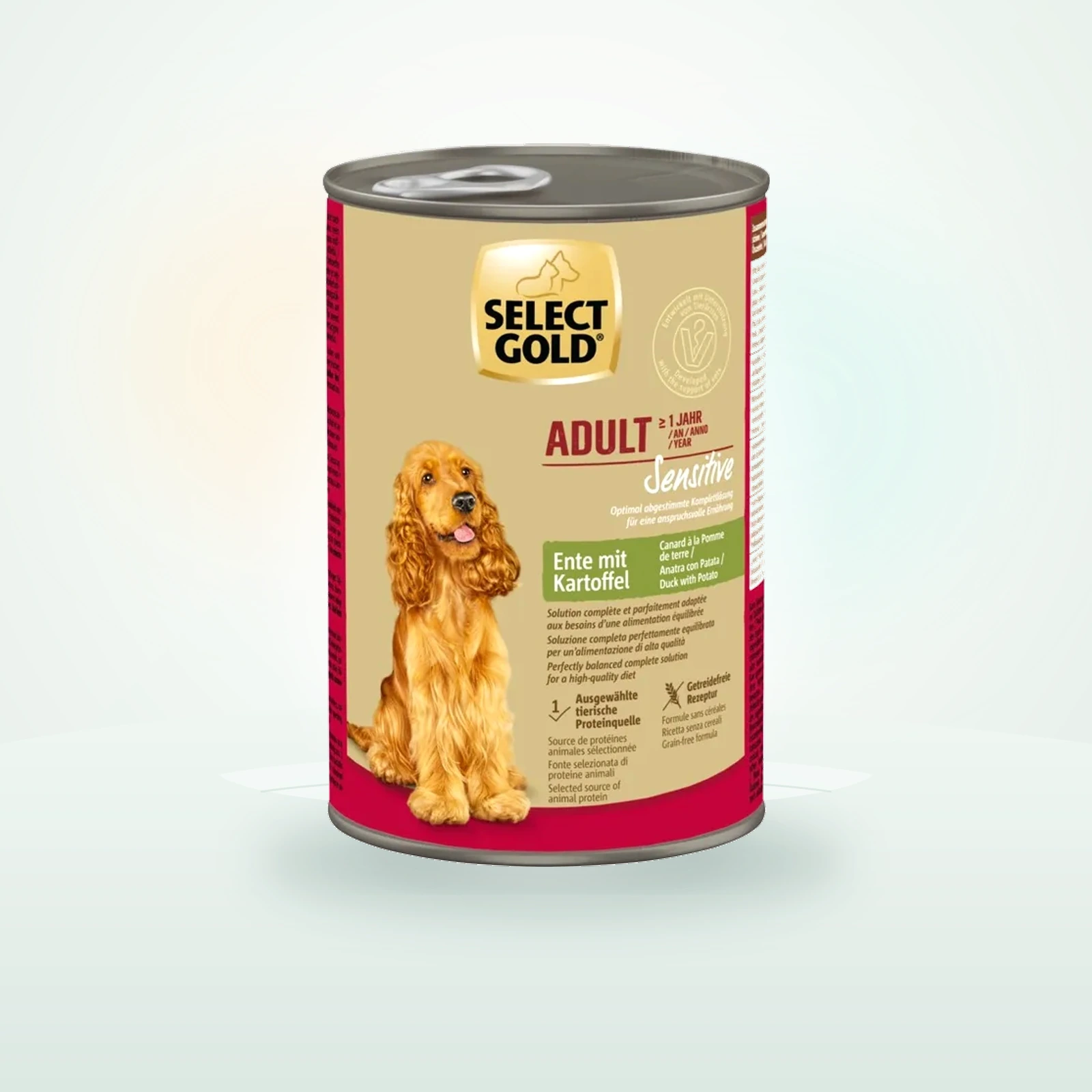 SELECT GOLD Nassfutter für Hunde Sensitive Adult Ente mit Kartoffel