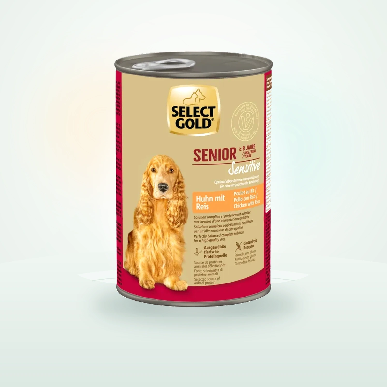 SELECT GOLD Sensitive Boîtes de Nourriture Humide Chien Senior Poulet et riz