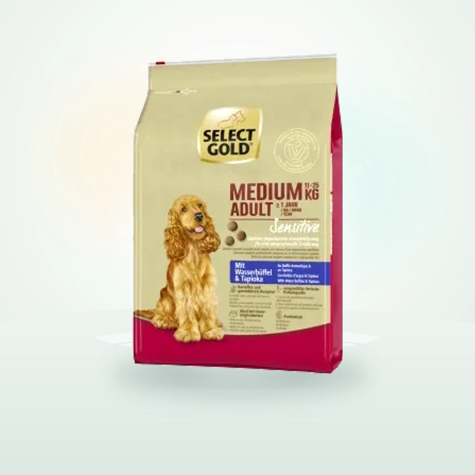 SELECT GOLD Sensitive Croquettes Chien Adulte Medium Buffle domestique et tapioca