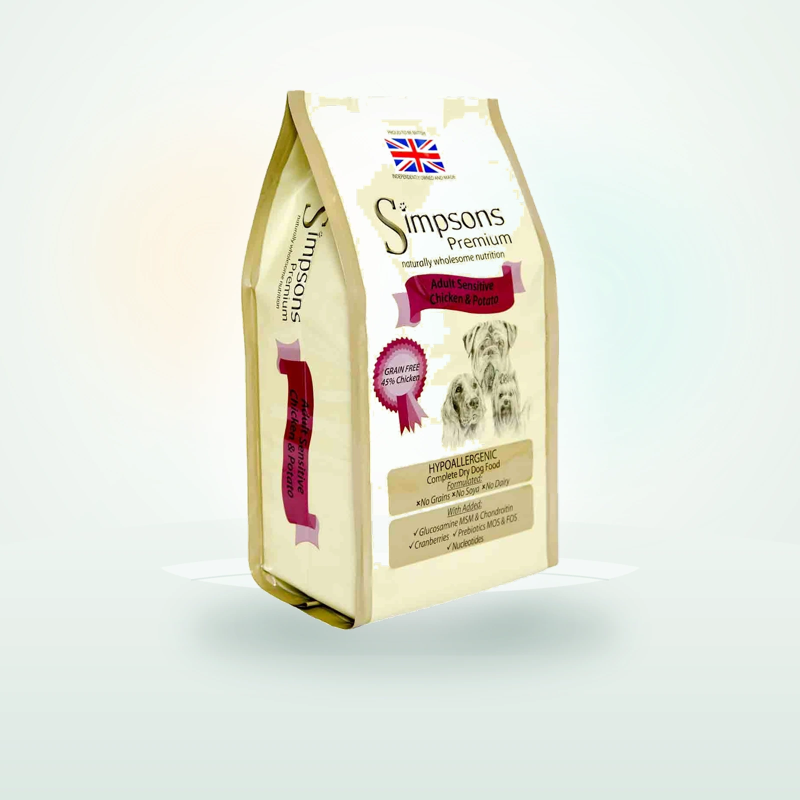 Simpsons Premium Adult Sensitive Dry Dog Food - Chicken & Potato