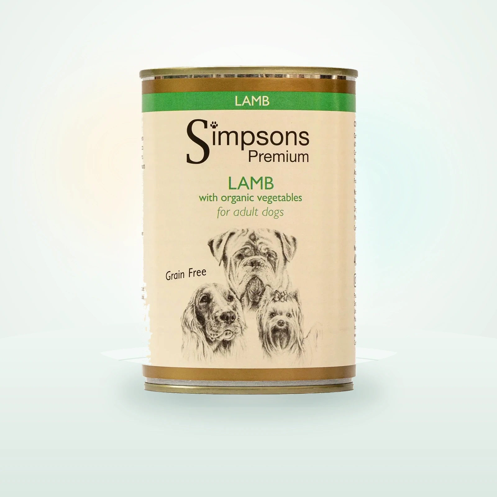 Simpsons Premium Adult Wet Dog Food - Lamb - Cans