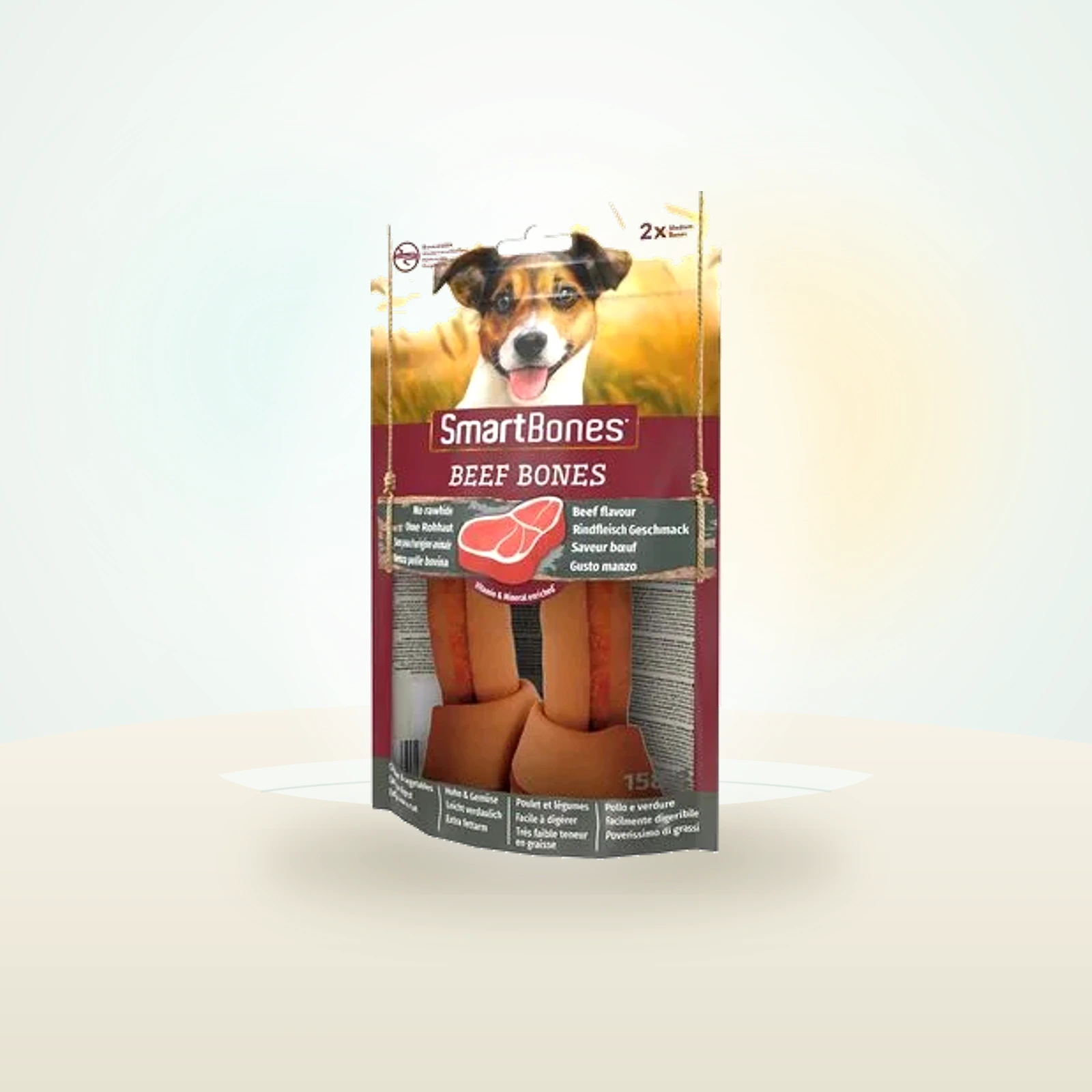 SmartBones Hundeknochen für mittelgroße Hunde mit Rind