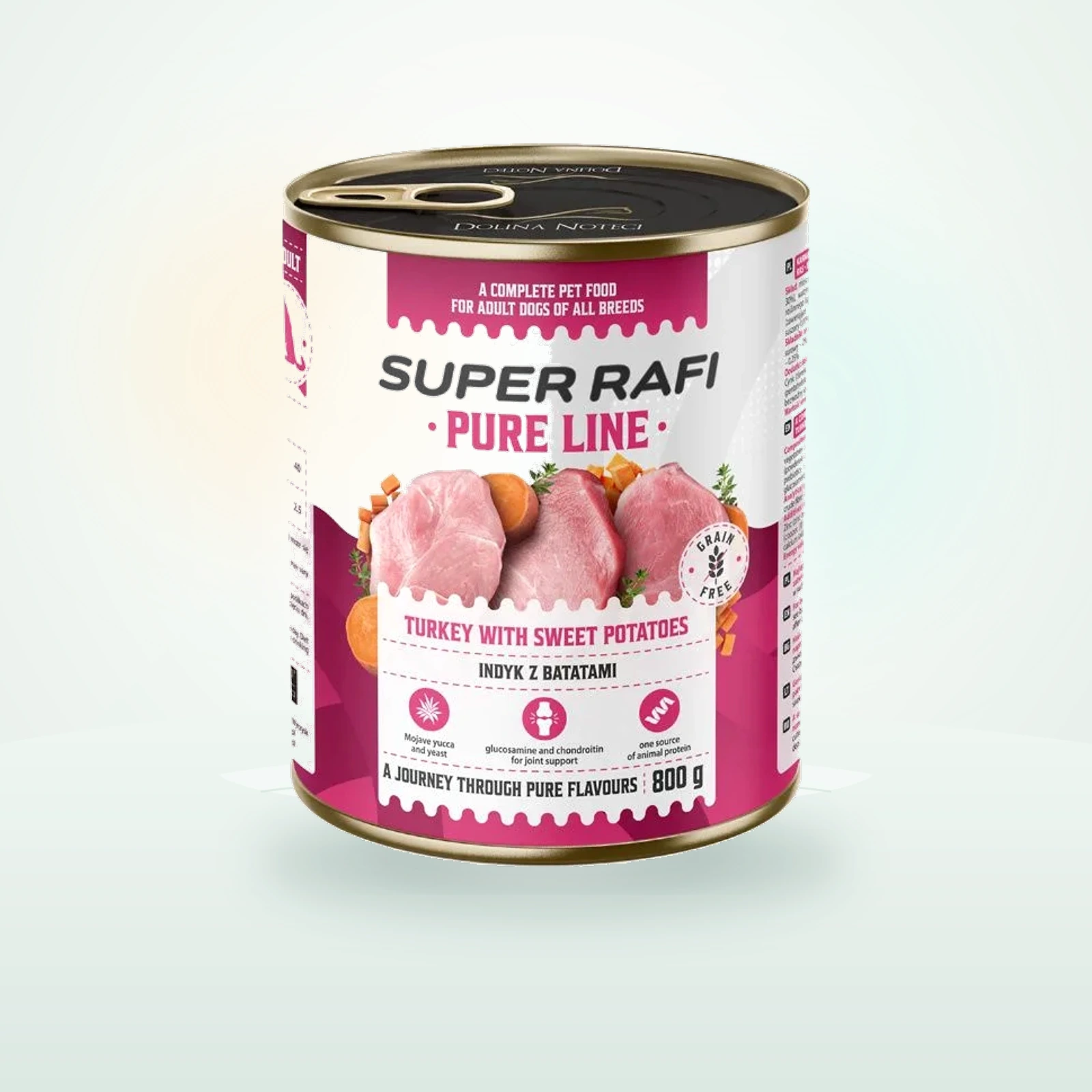 SUPER RAFI Pure Line indyk z batatami mokra karma dla psa