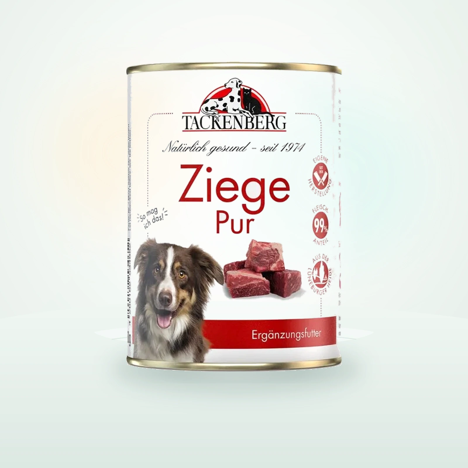 Tackenberg Nassfutter Hund, Pur, Ziege pur