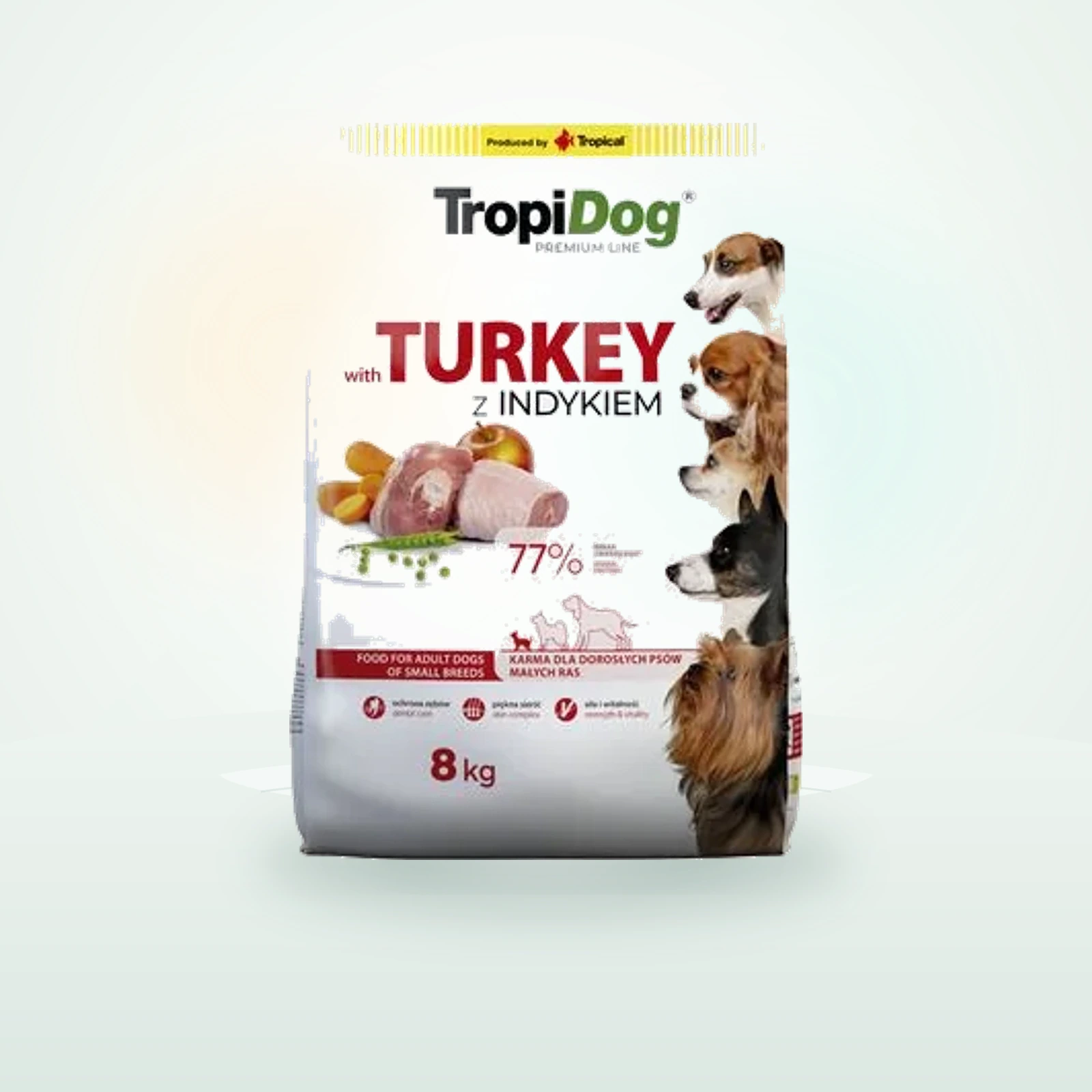 Tropidog Premium Adult Small, Turkey and Rice