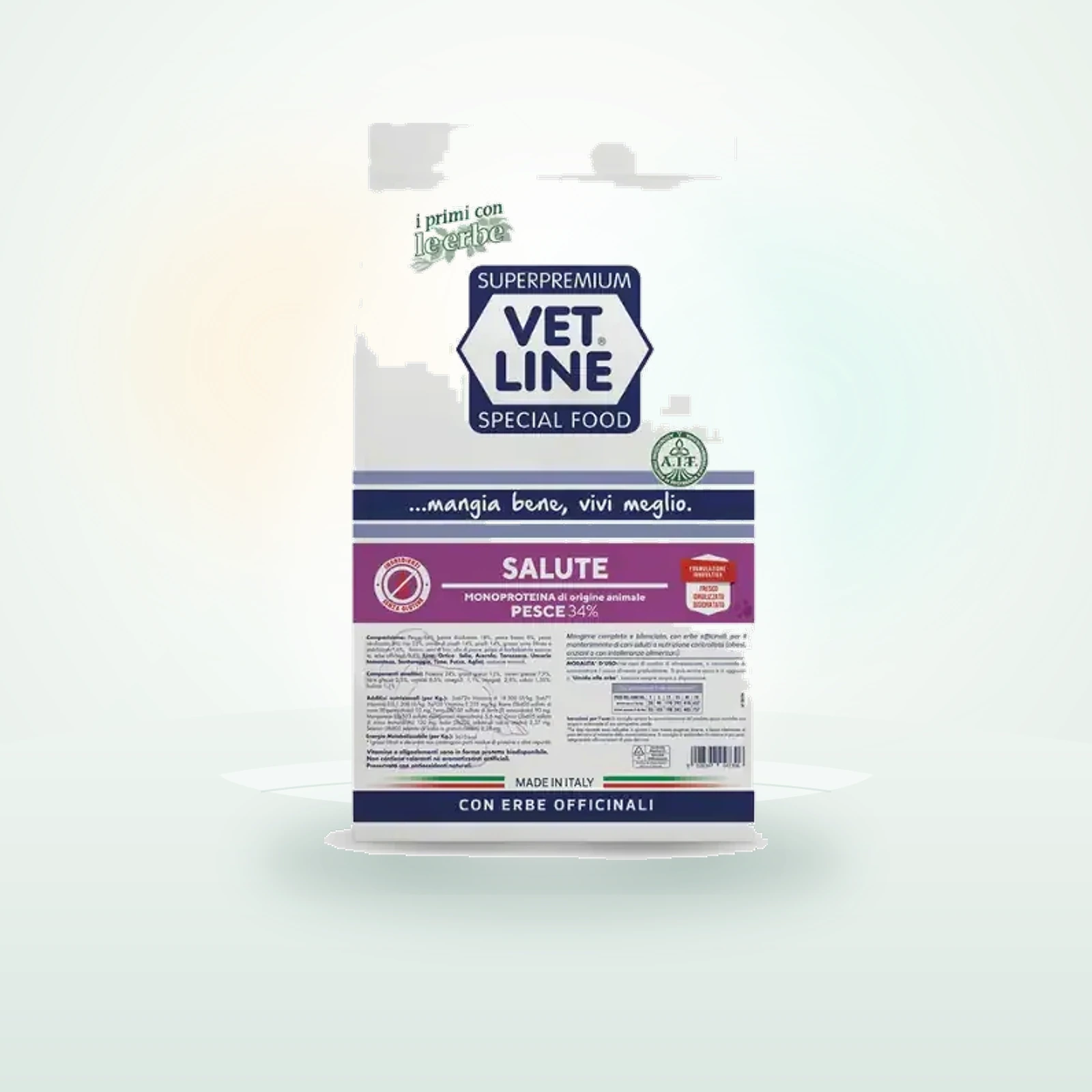 Vet Line Secco Monoproteico Cane Salute Pesce