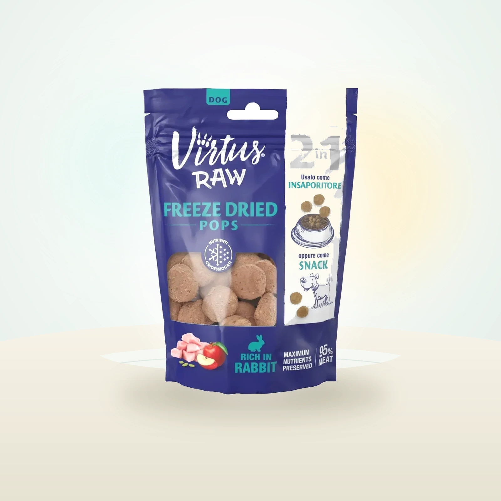 Virtus Dog Raw Snack Insaporitore Freeze Dried Pops