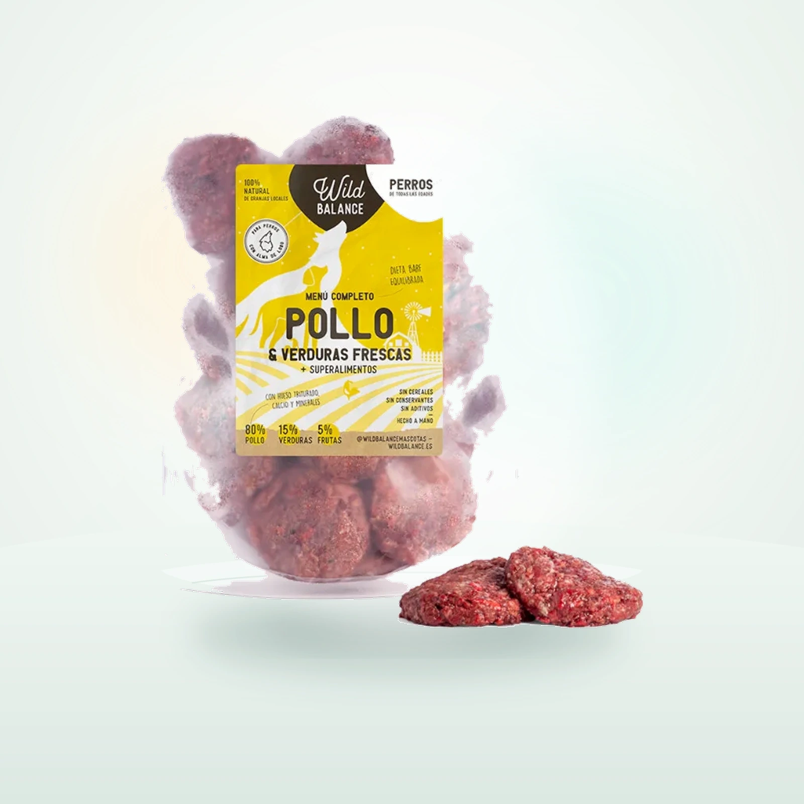 Wild Balance Menú Barf pollo y verduras comida congelada