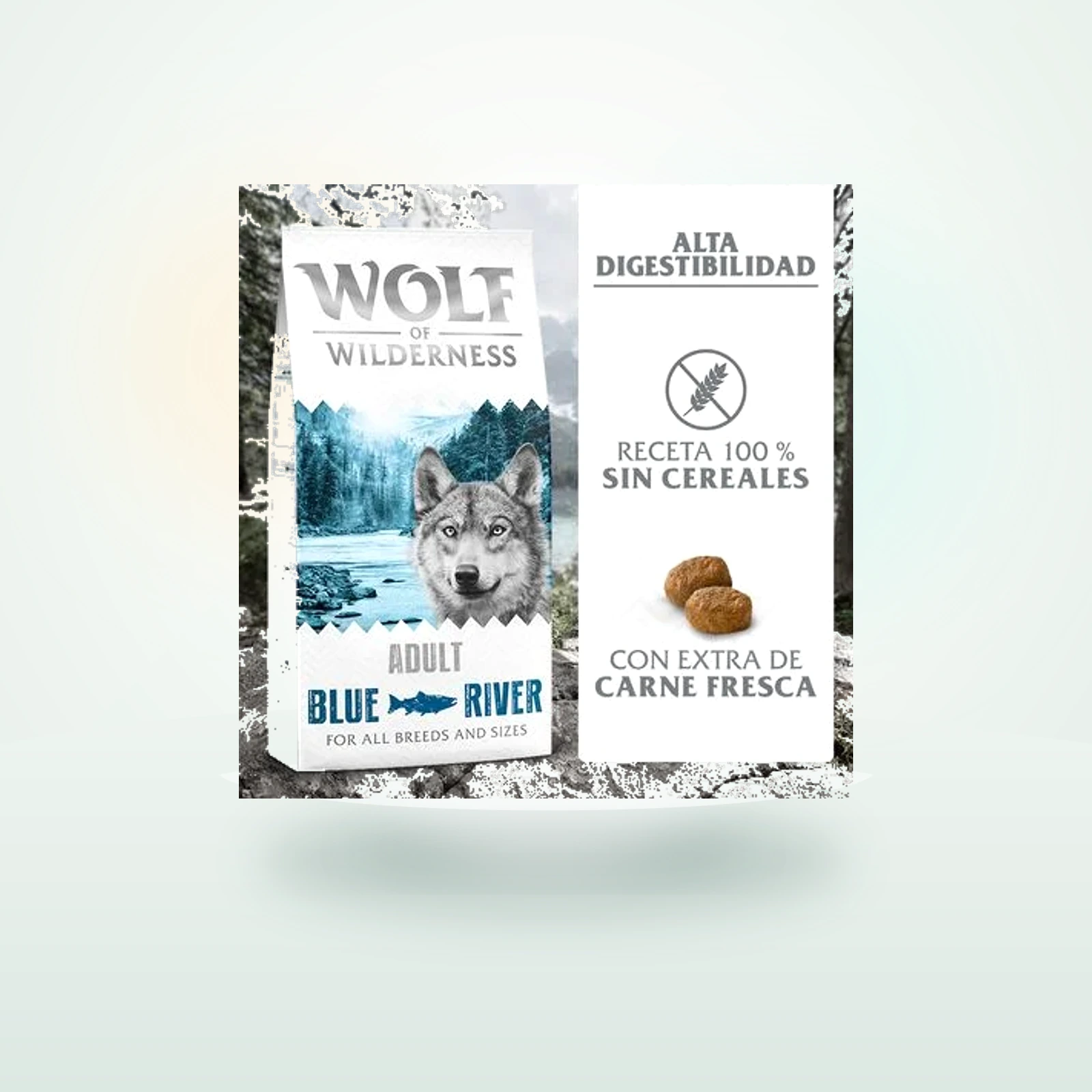 Wolf of Wilderness Adult «Blue River» salmón