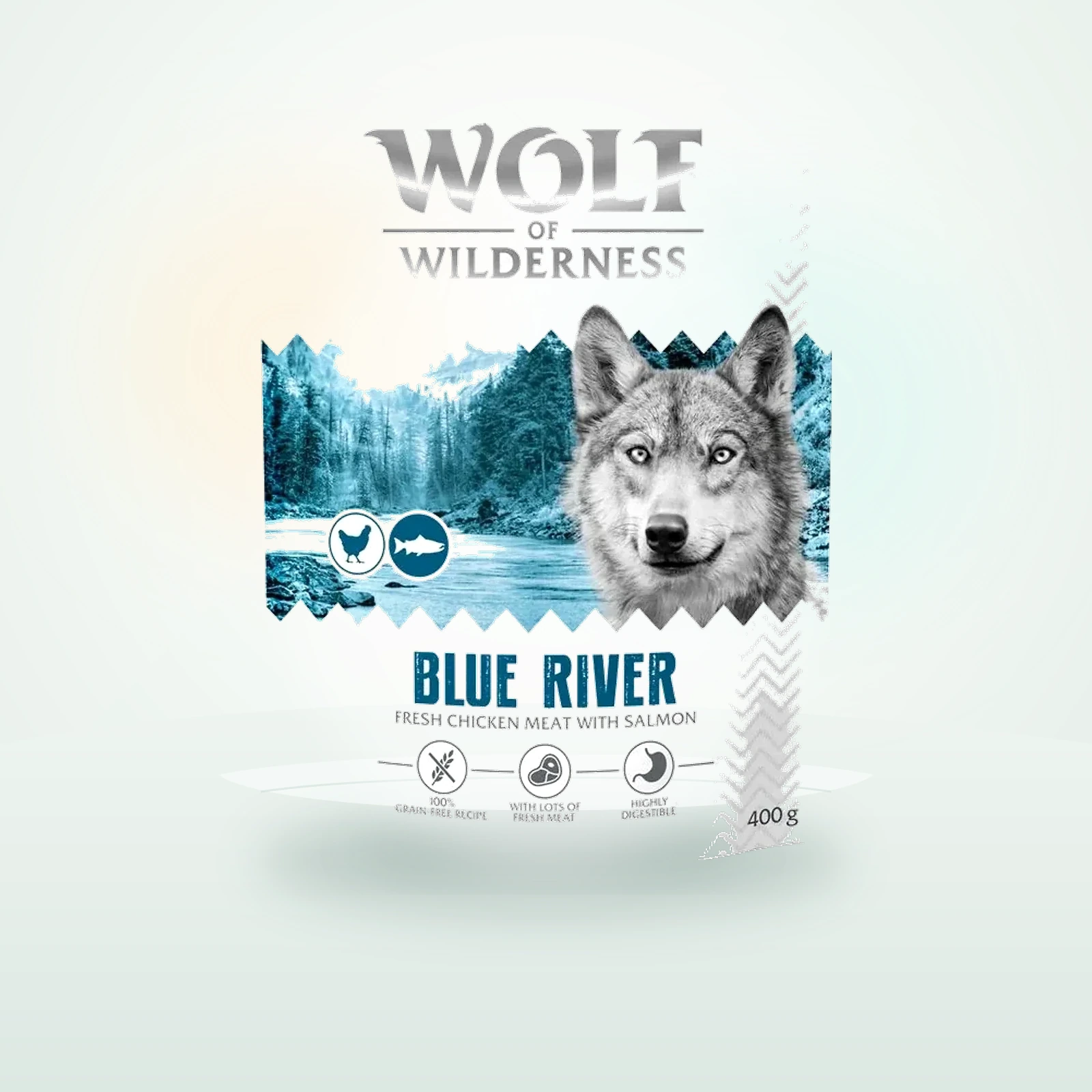 Wolf of Wilderness Adult "Blue River" - Salmone