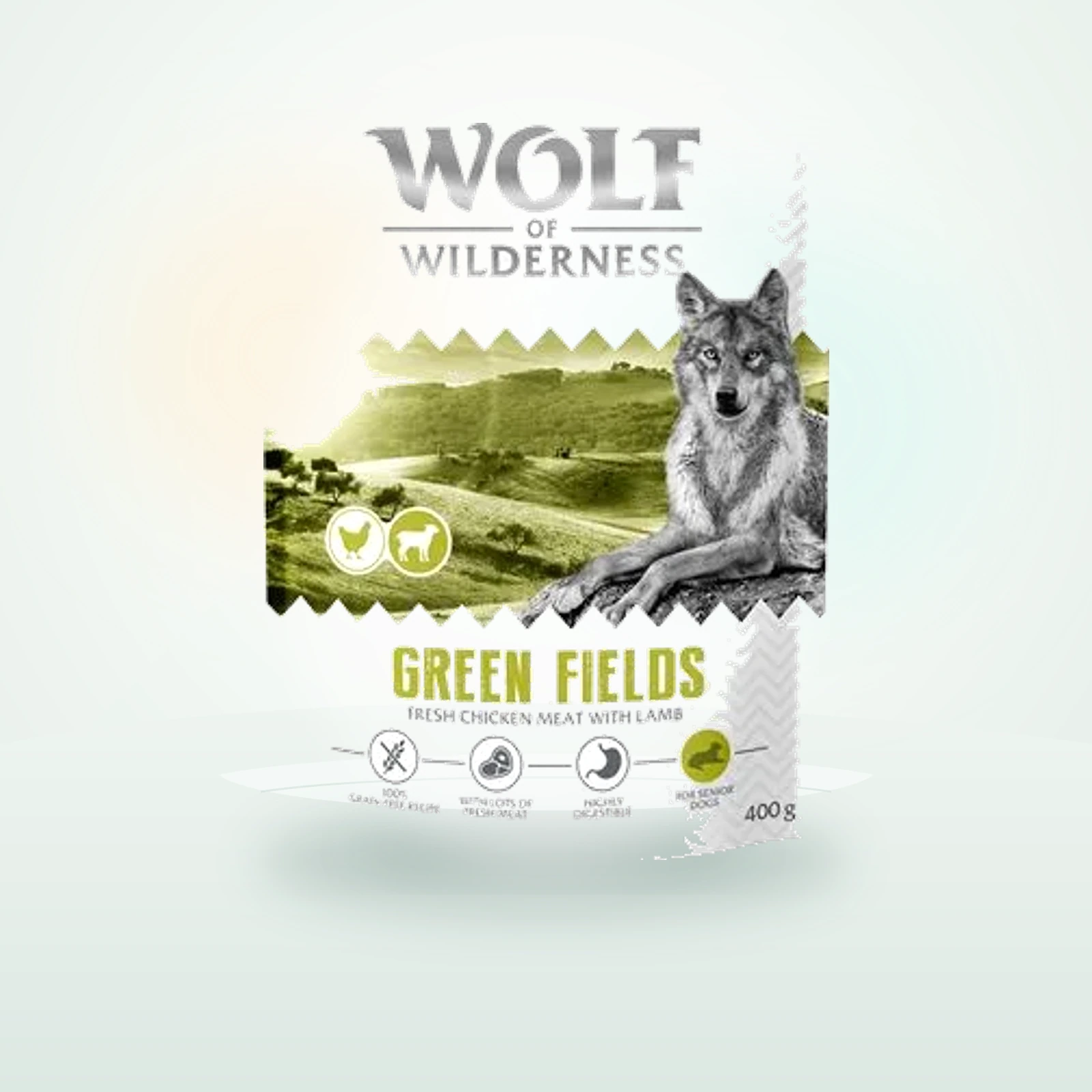 Wolf of Wilderness Senior Green Fields agneau